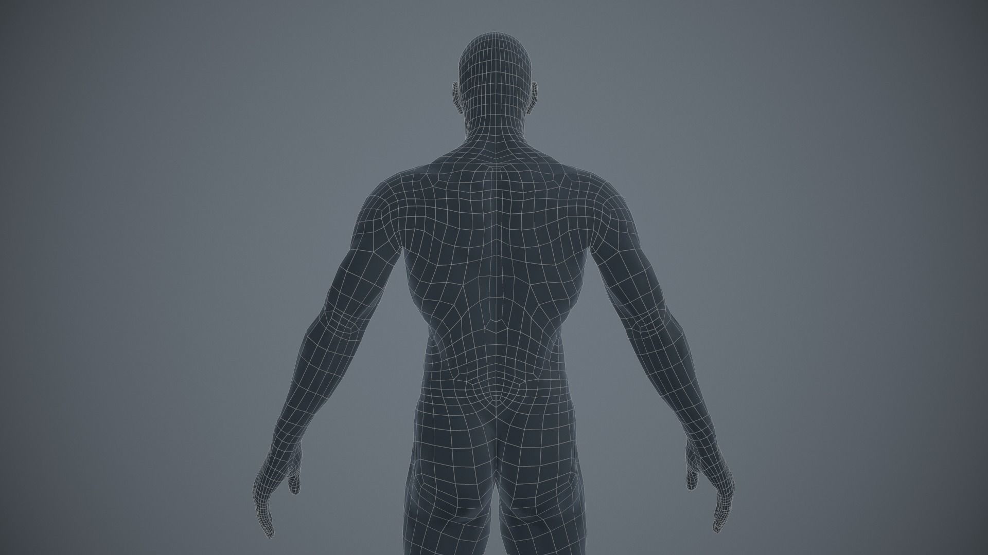 Rigged Textured Male Basemesh Low-poly 3D model_26