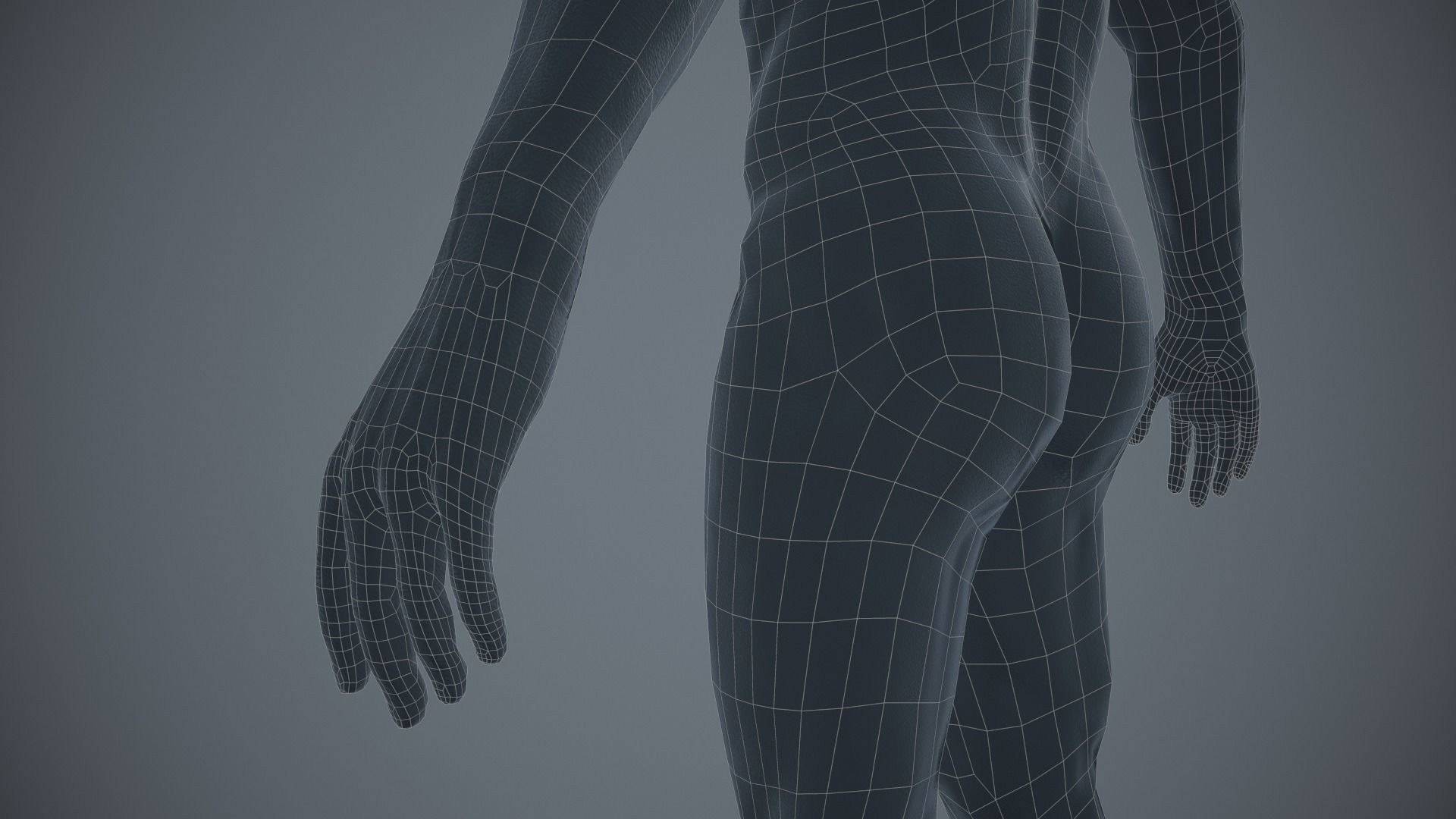 Rigged Textured Male Basemesh Low-poly 3D model_21