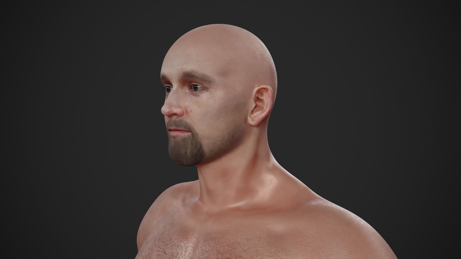 Rigged Textured Male Basemesh Low-poly 3D model_10