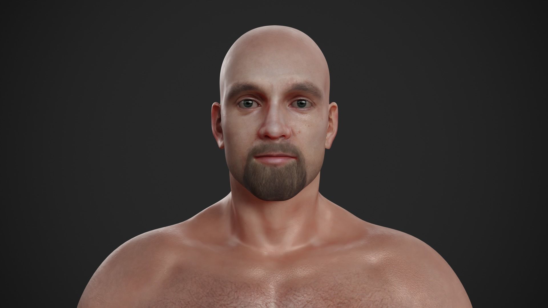 Rigged Textured Male Basemesh Low-poly 3D model_9