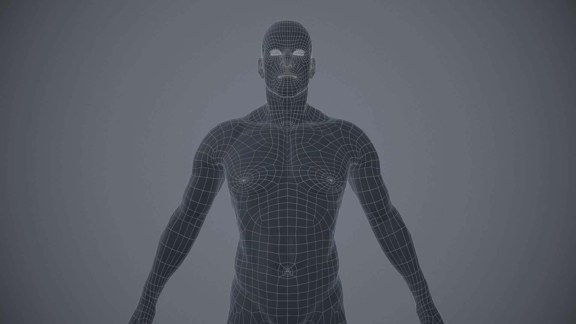 Rigged Textured Male Basemesh Low-poly 3D model_23