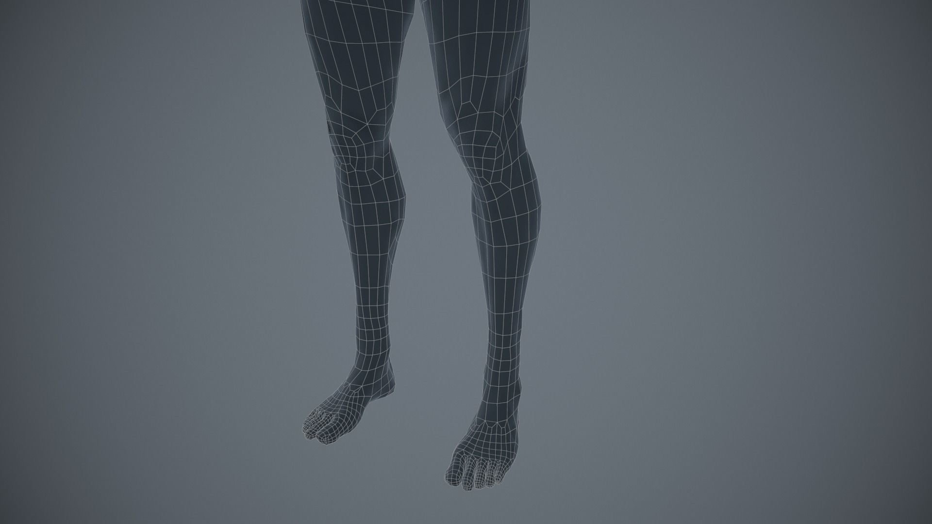 Rigged Textured Male Basemesh Low-poly 3D model_18