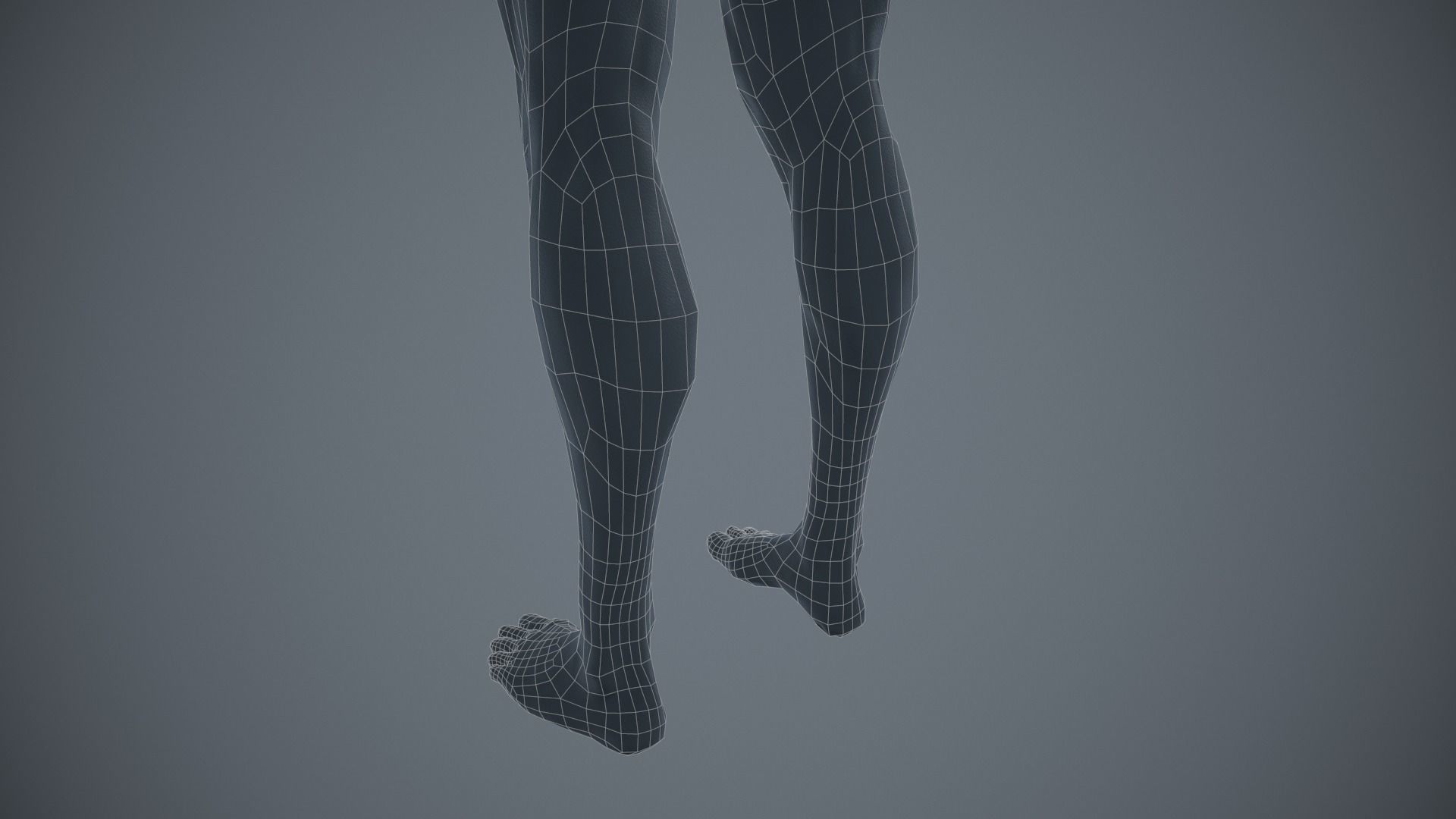 Rigged Textured Male Basemesh Low-poly 3D model_19