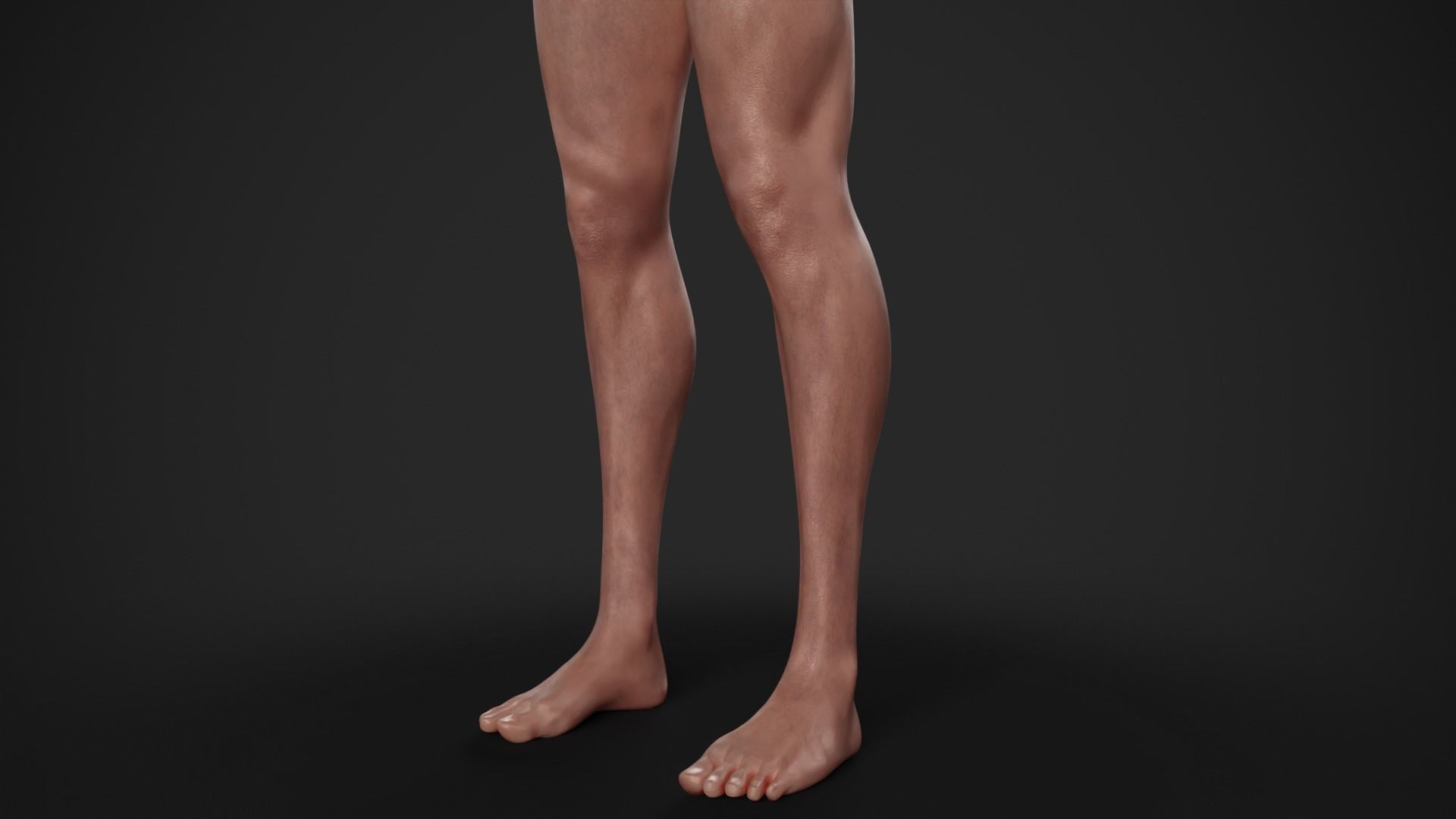 Rigged Textured Male Basemesh Low-poly 3D model_13