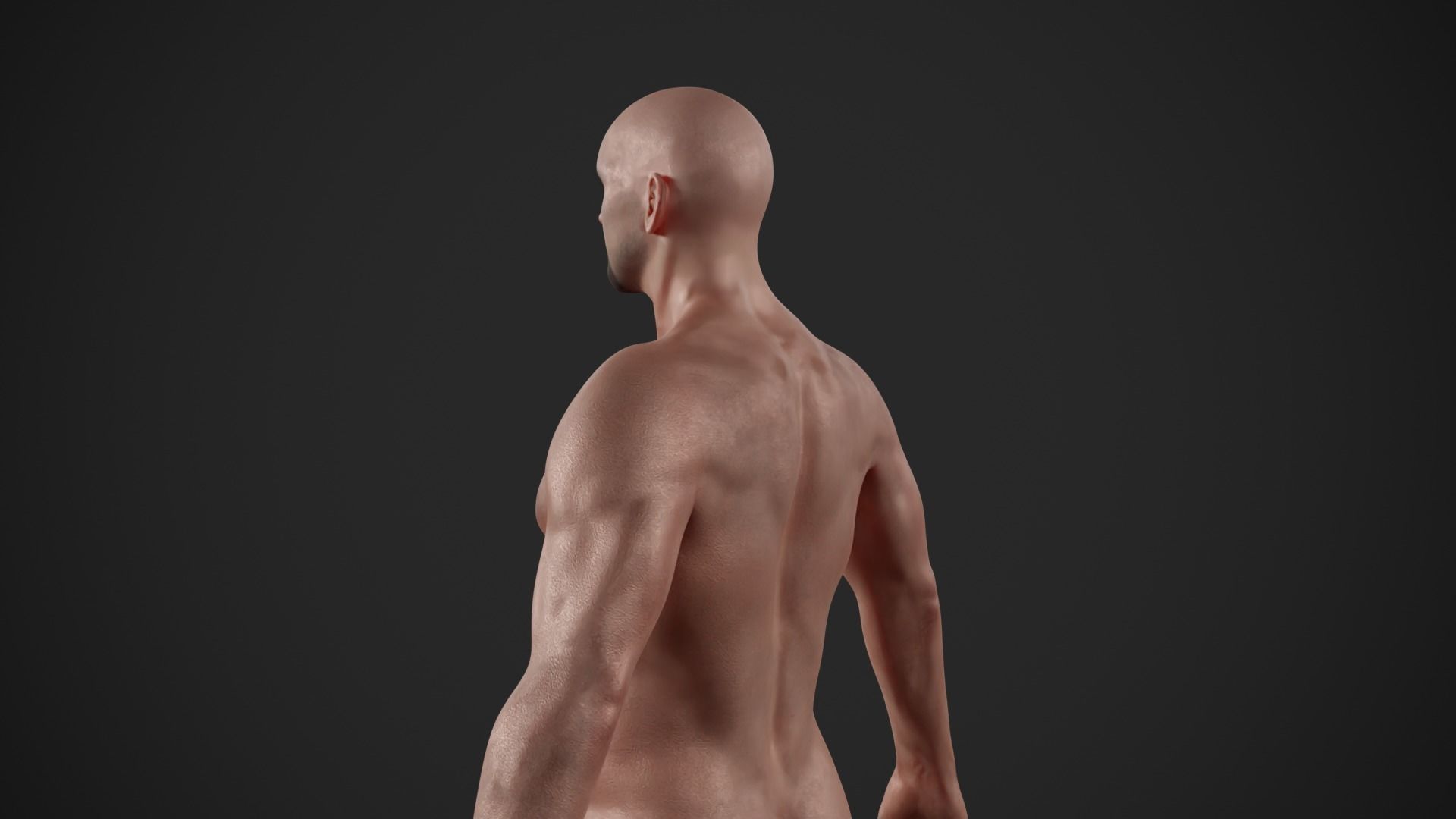 Rigged Textured Male Basemesh Low-poly 3D model_7