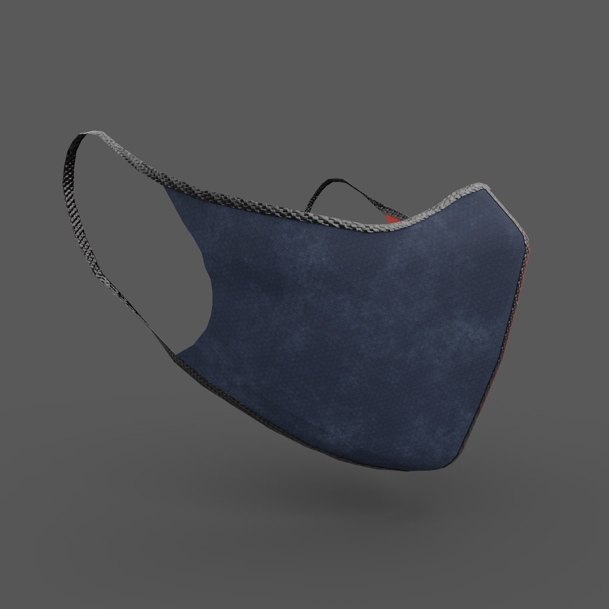 Protective face mask game model kit Low-poly 3D model_24