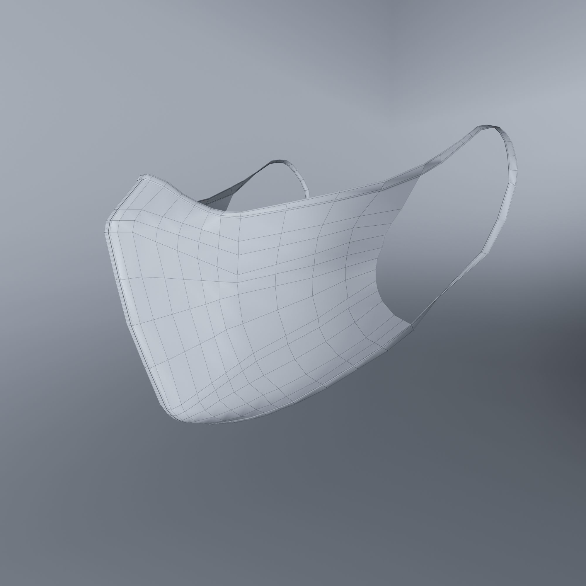 Protective face mask game model kit Low-poly 3D model_31