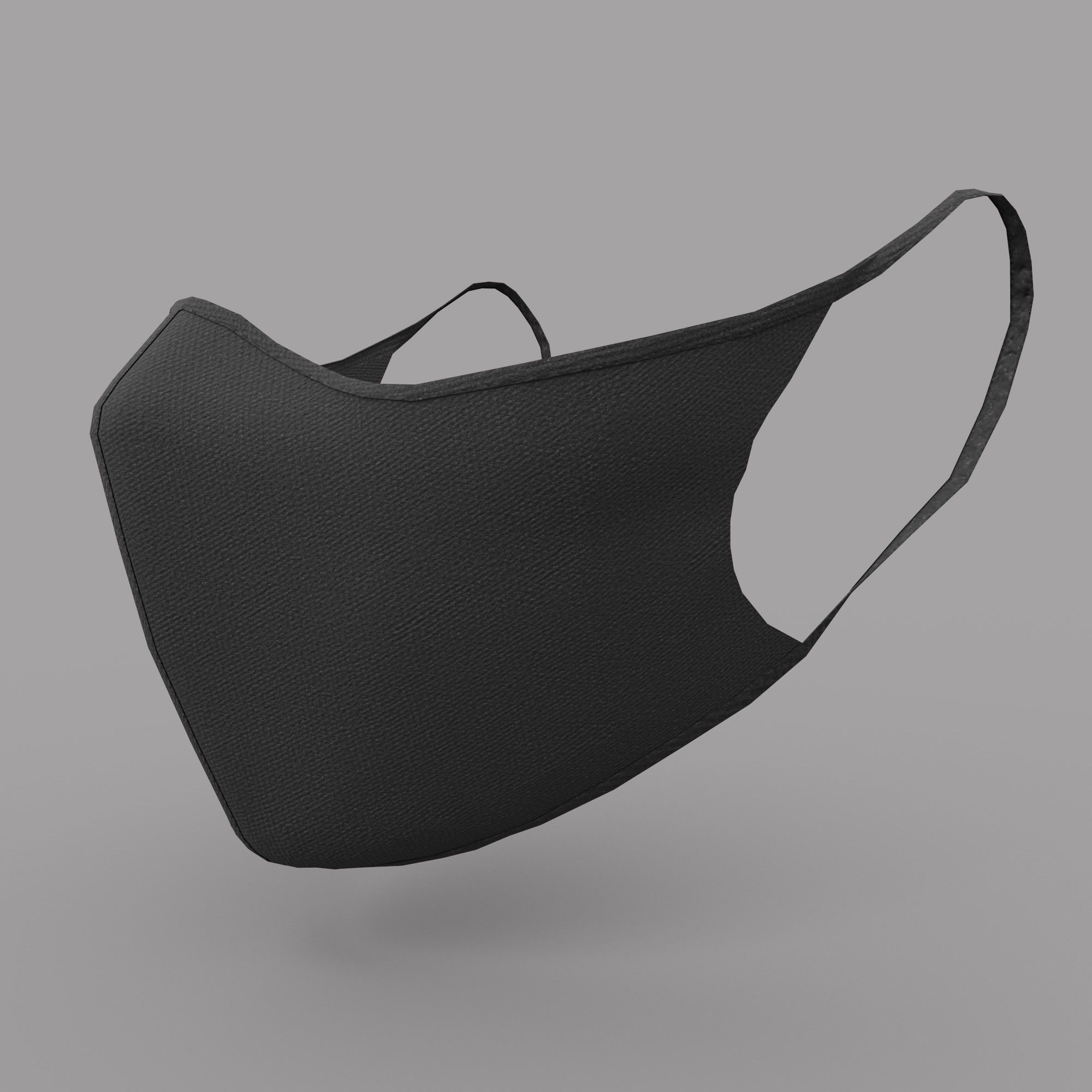 Protective face mask game model kit Low-poly 3D model_25