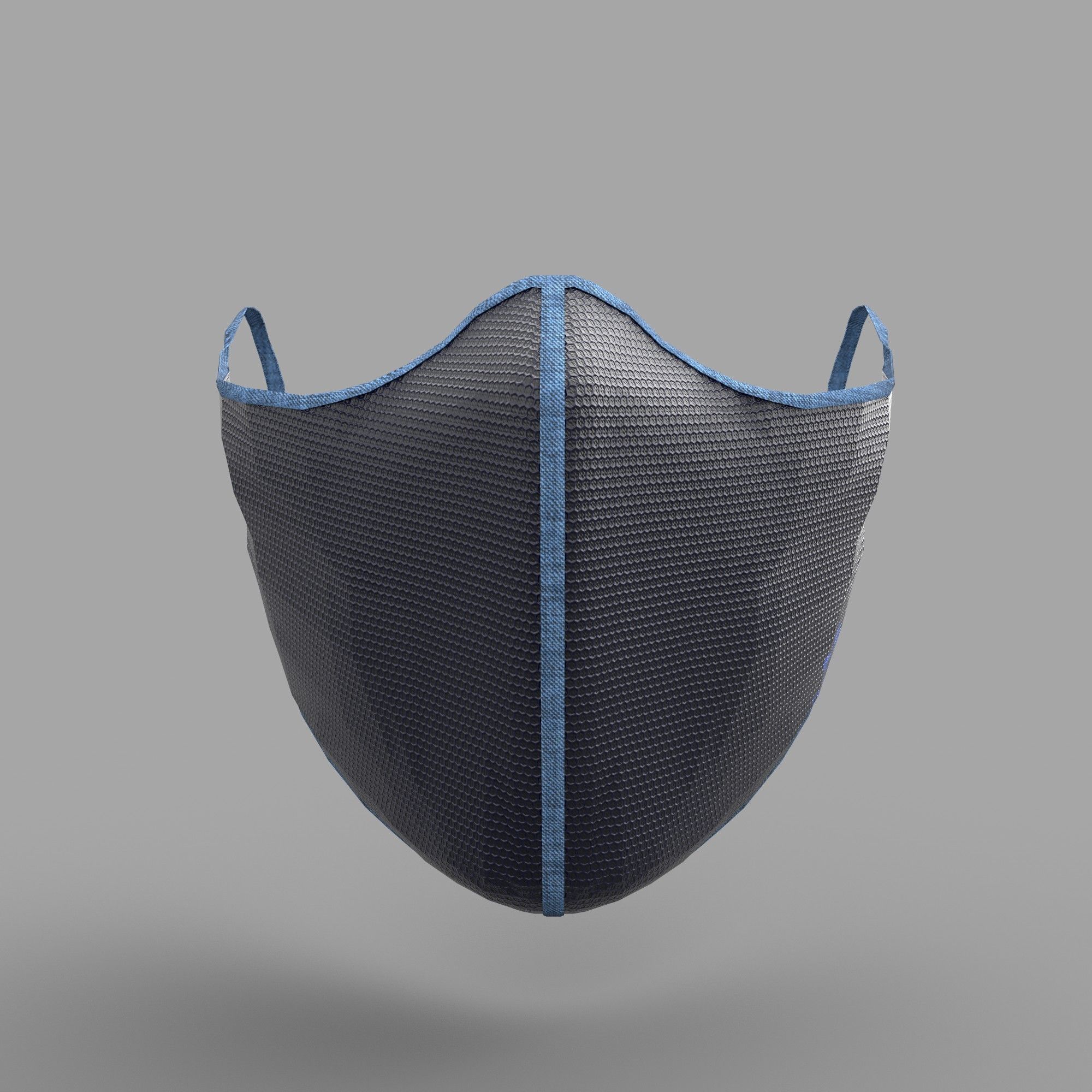 Protective face mask game model kit Low-poly 3D model_8