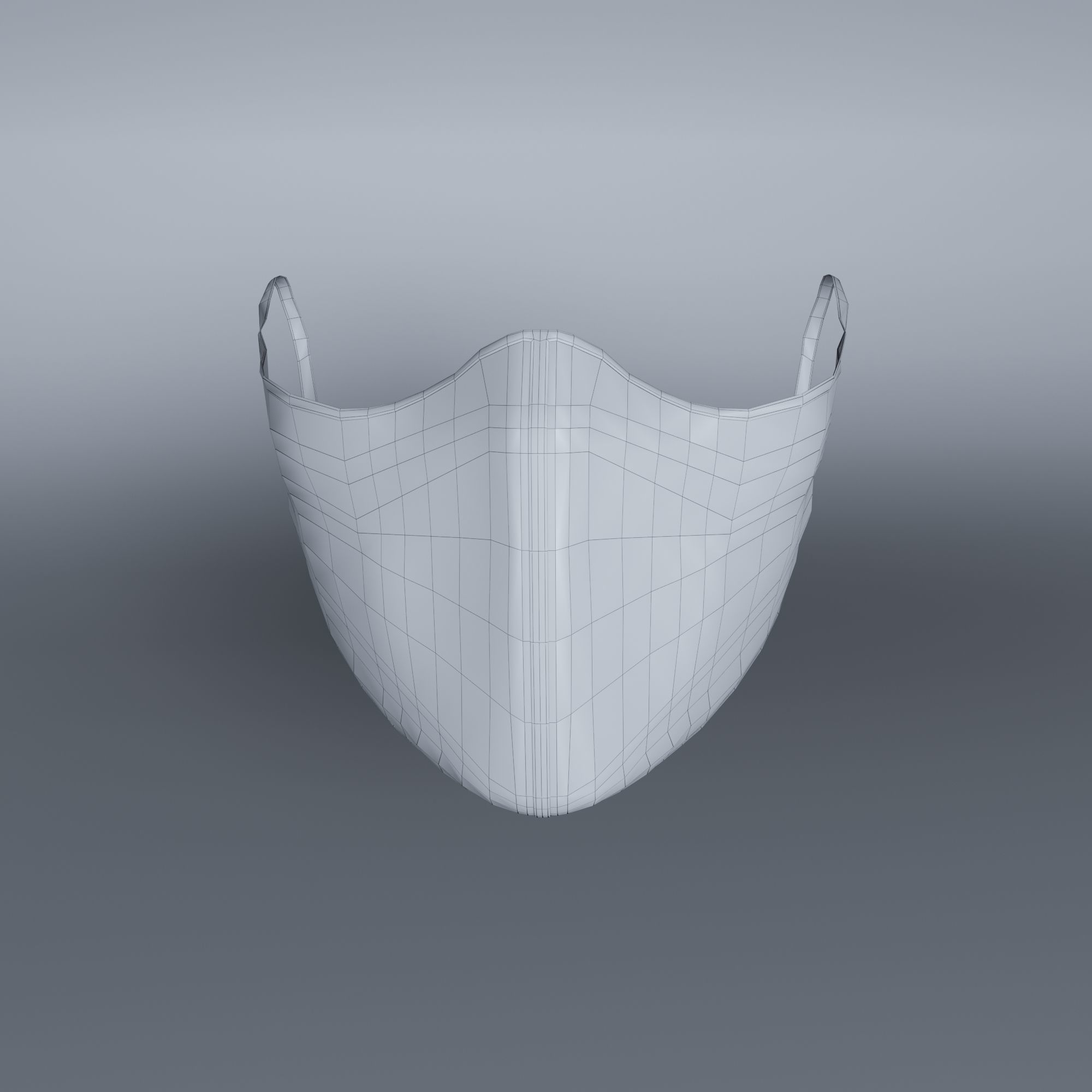 Protective face mask game model kit Low-poly 3D model_32