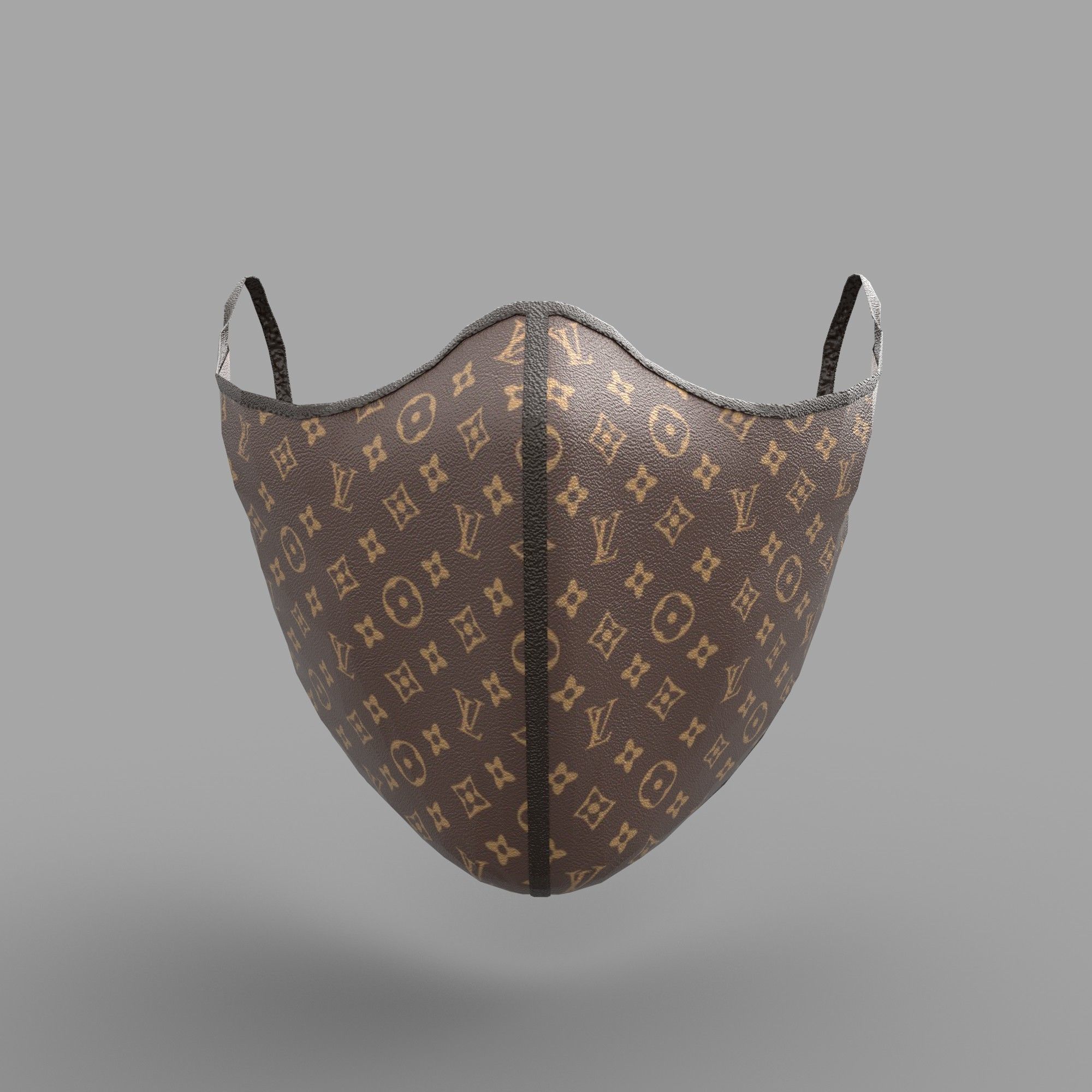 Protective face mask game model kit Low-poly 3D model_11