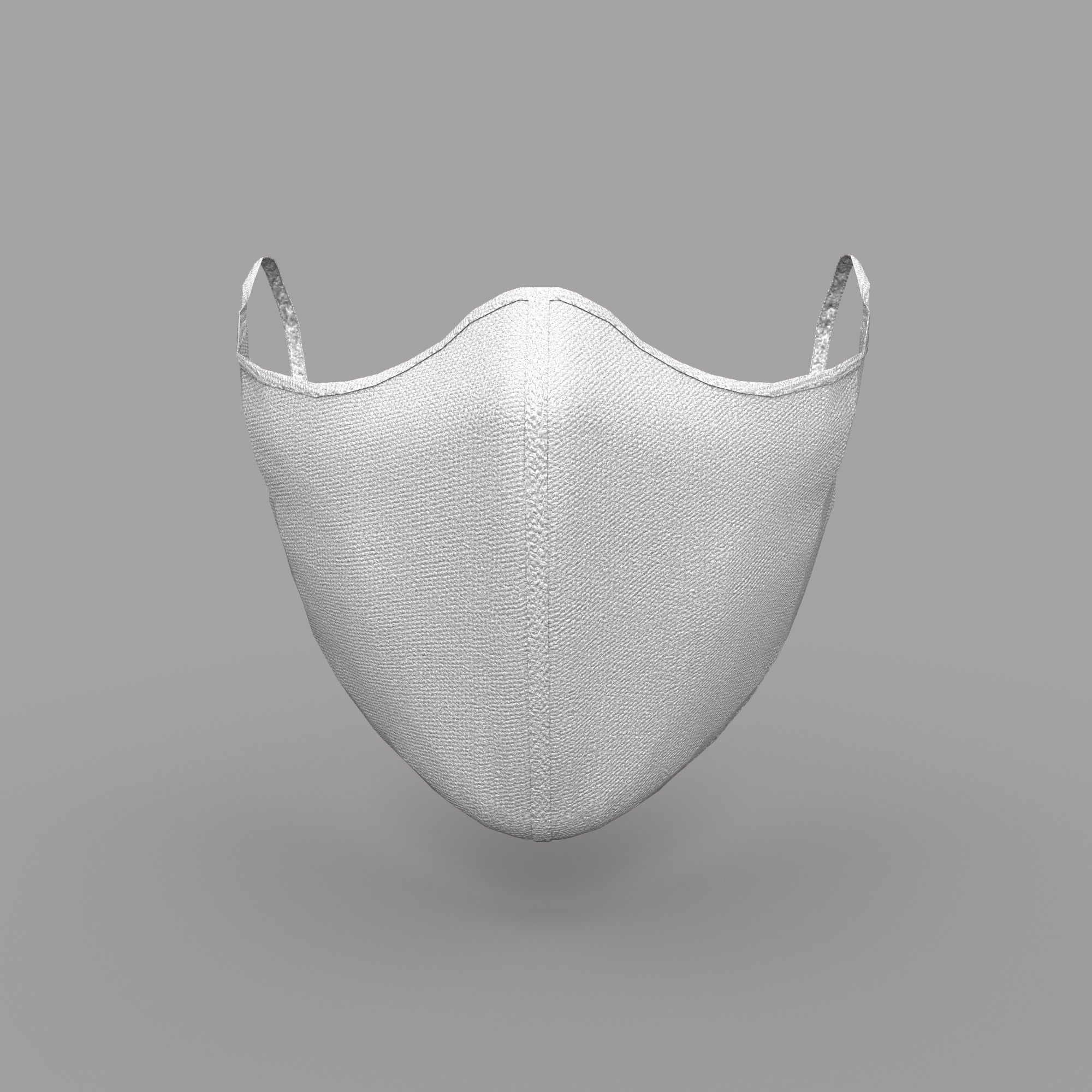 Protective face mask game model kit Low-poly 3D model_29