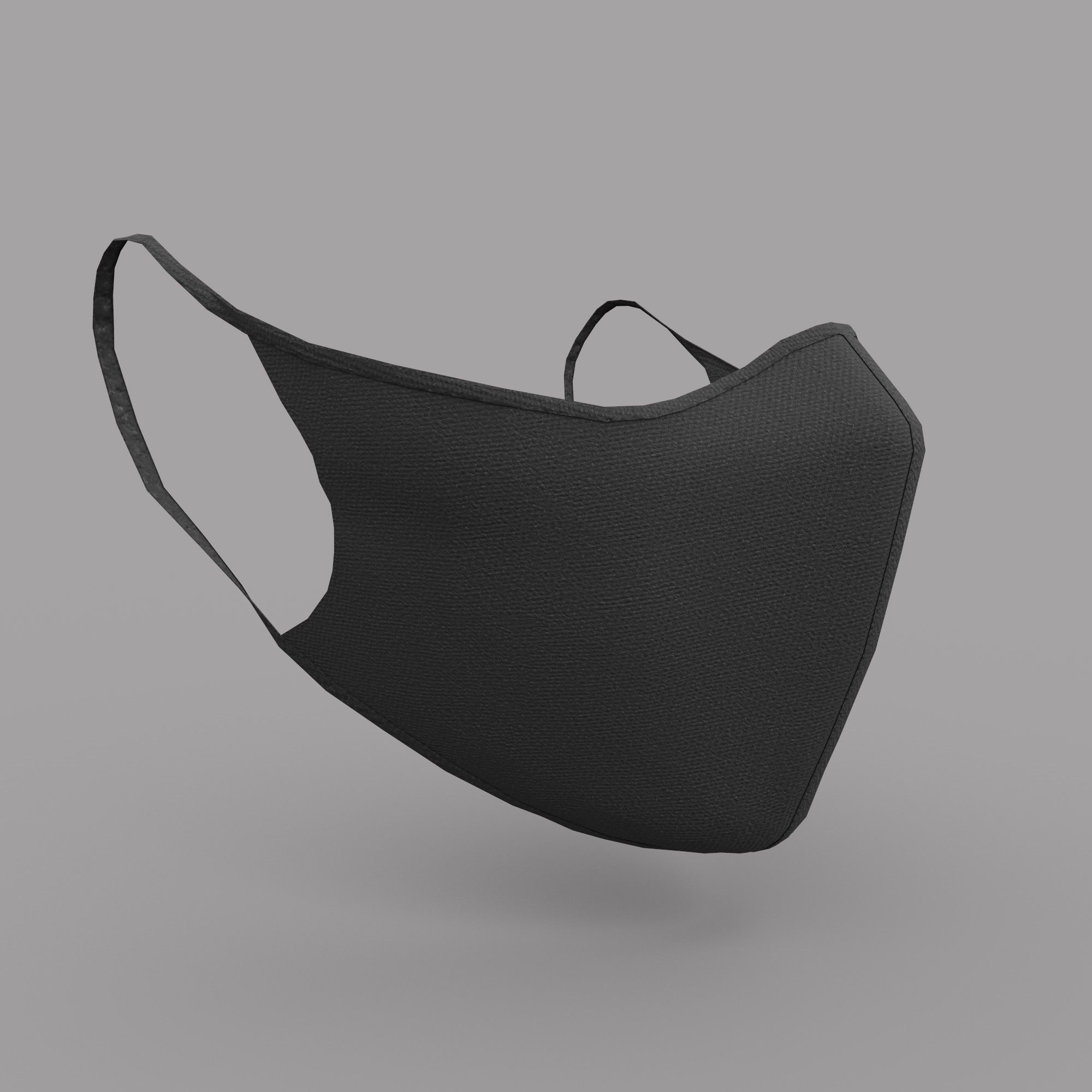 Protective face mask game model kit Low-poly 3D model_27