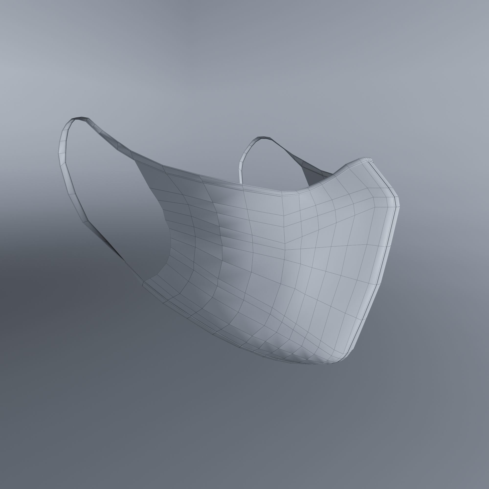 Protective face mask game model kit Low-poly 3D model_33