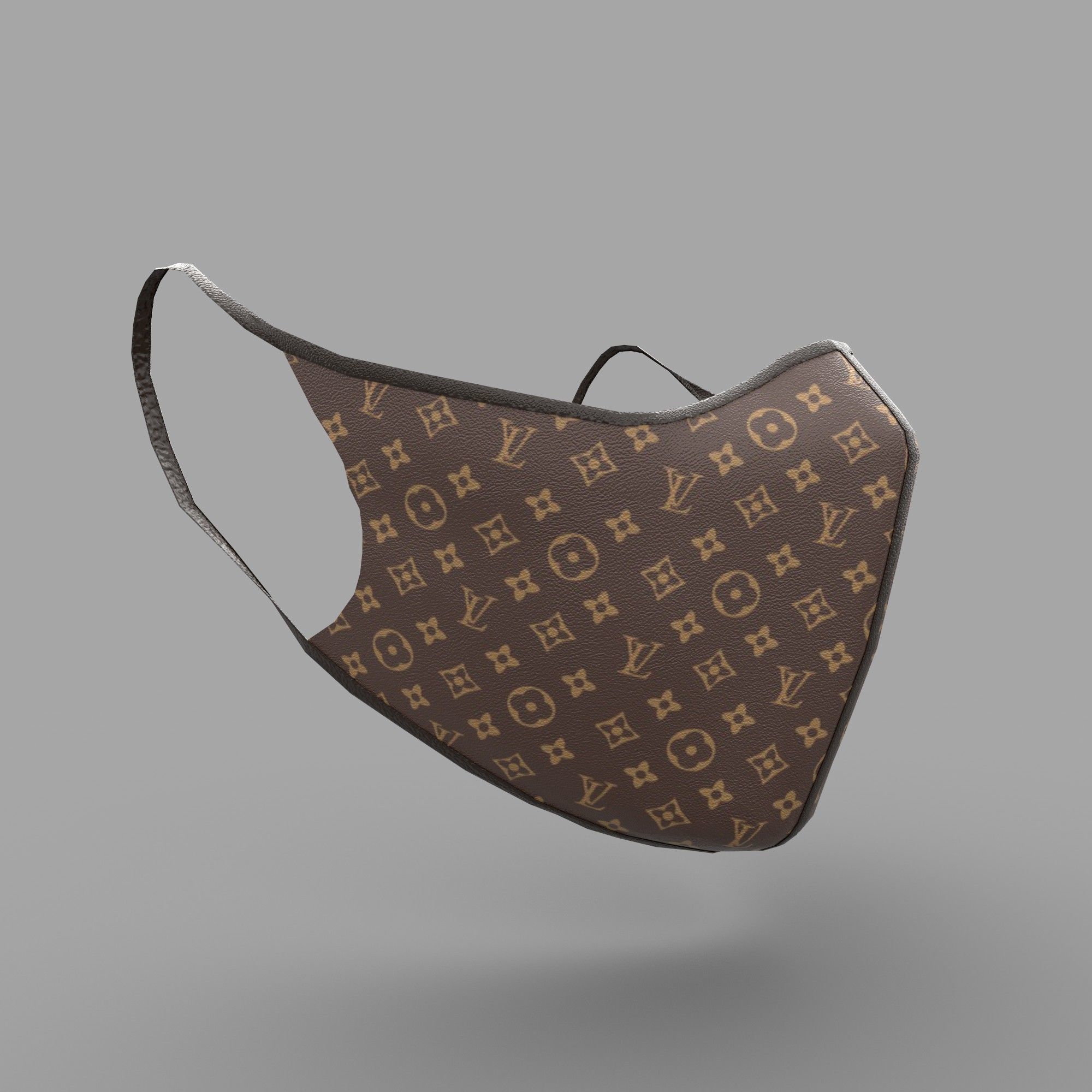 Protective face mask game model kit Low-poly 3D model_12