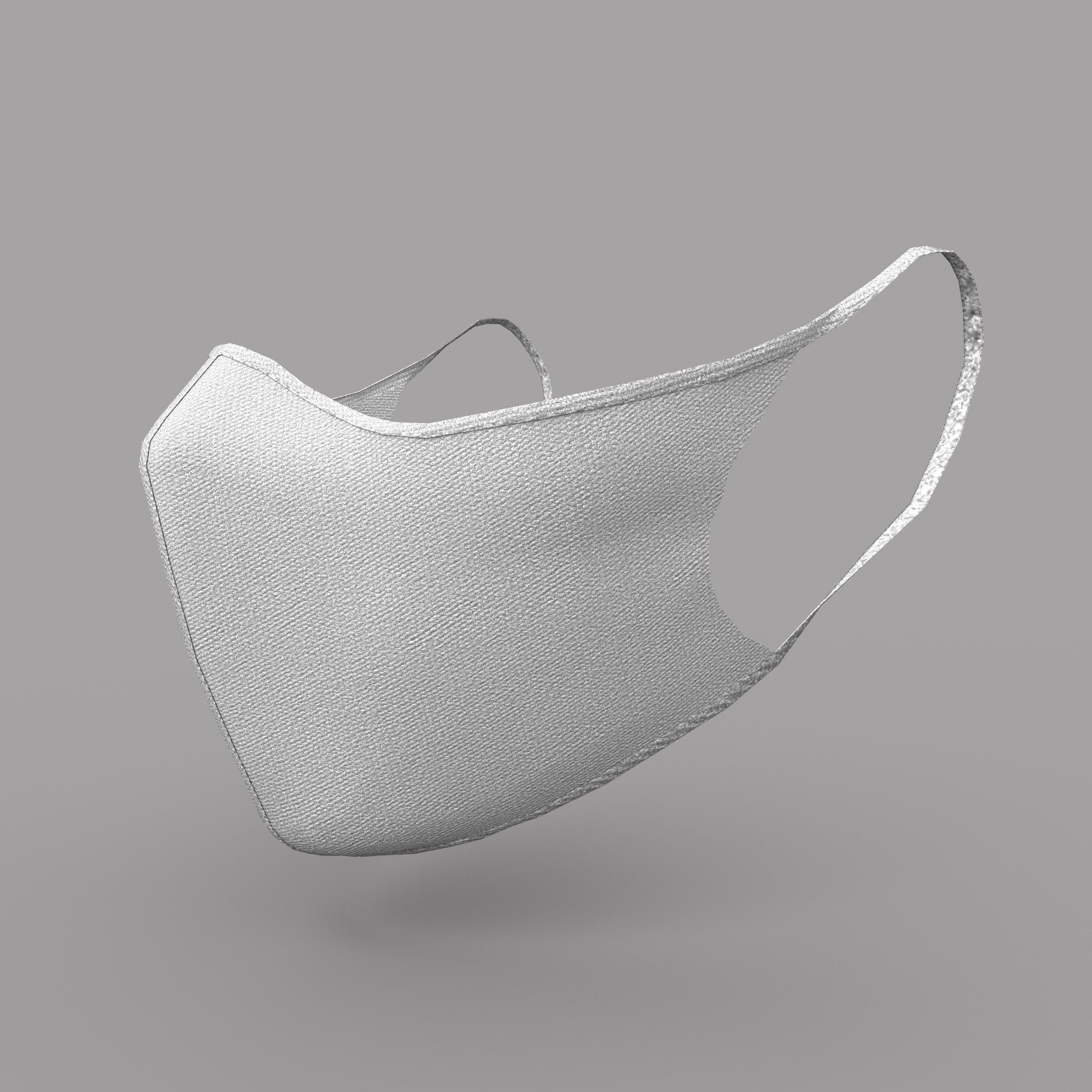 Protective face mask game model kit Low-poly 3D model_28