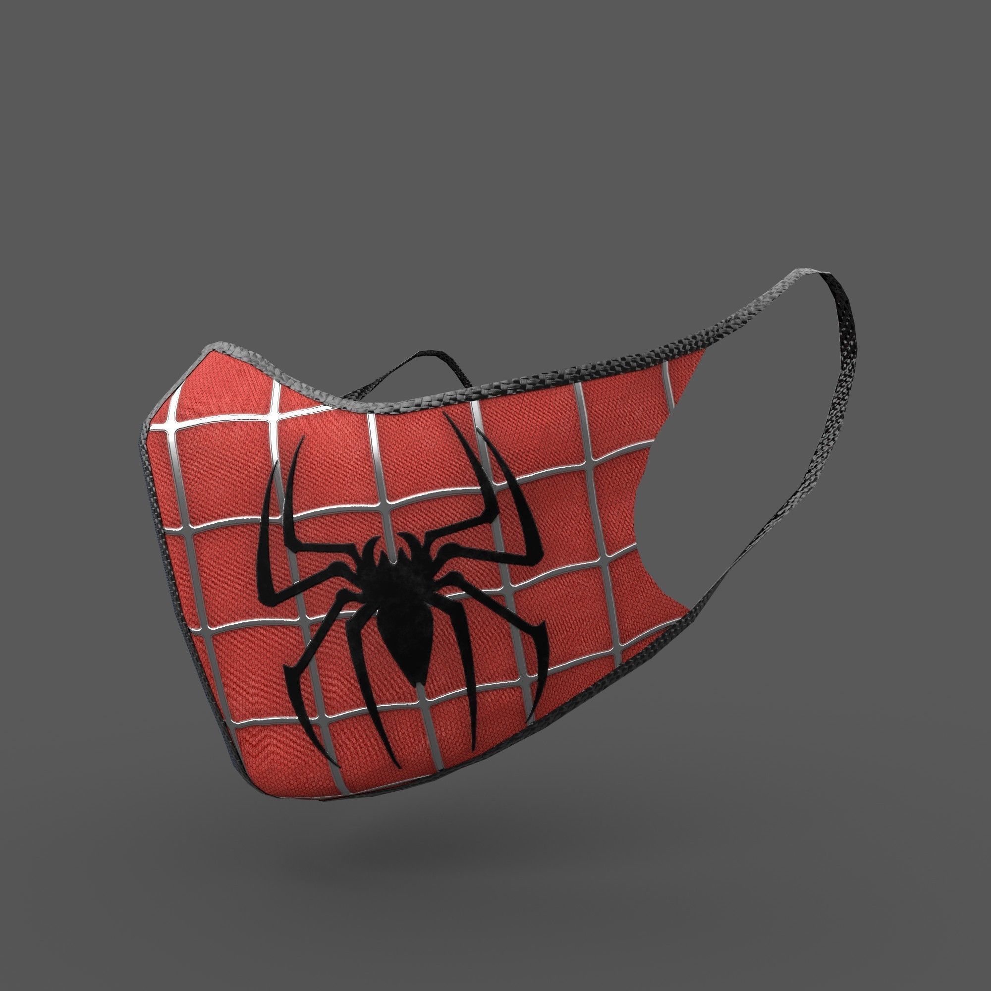 Protective face mask game model kit Low-poly 3D model_22