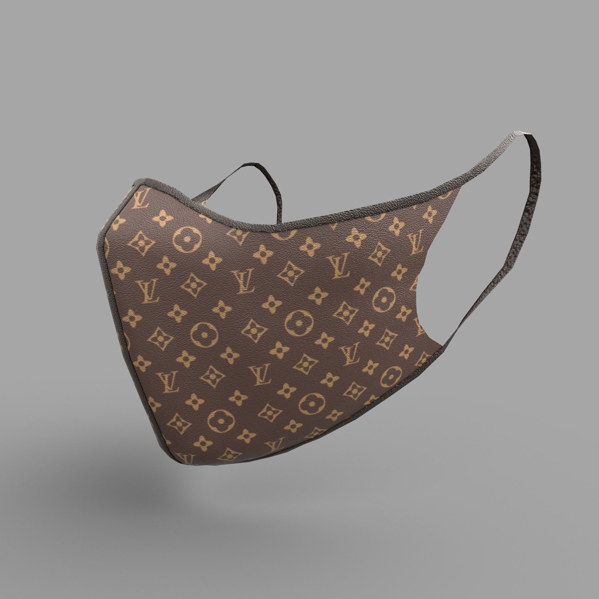 Protective face mask game model kit Low-poly 3D model_10