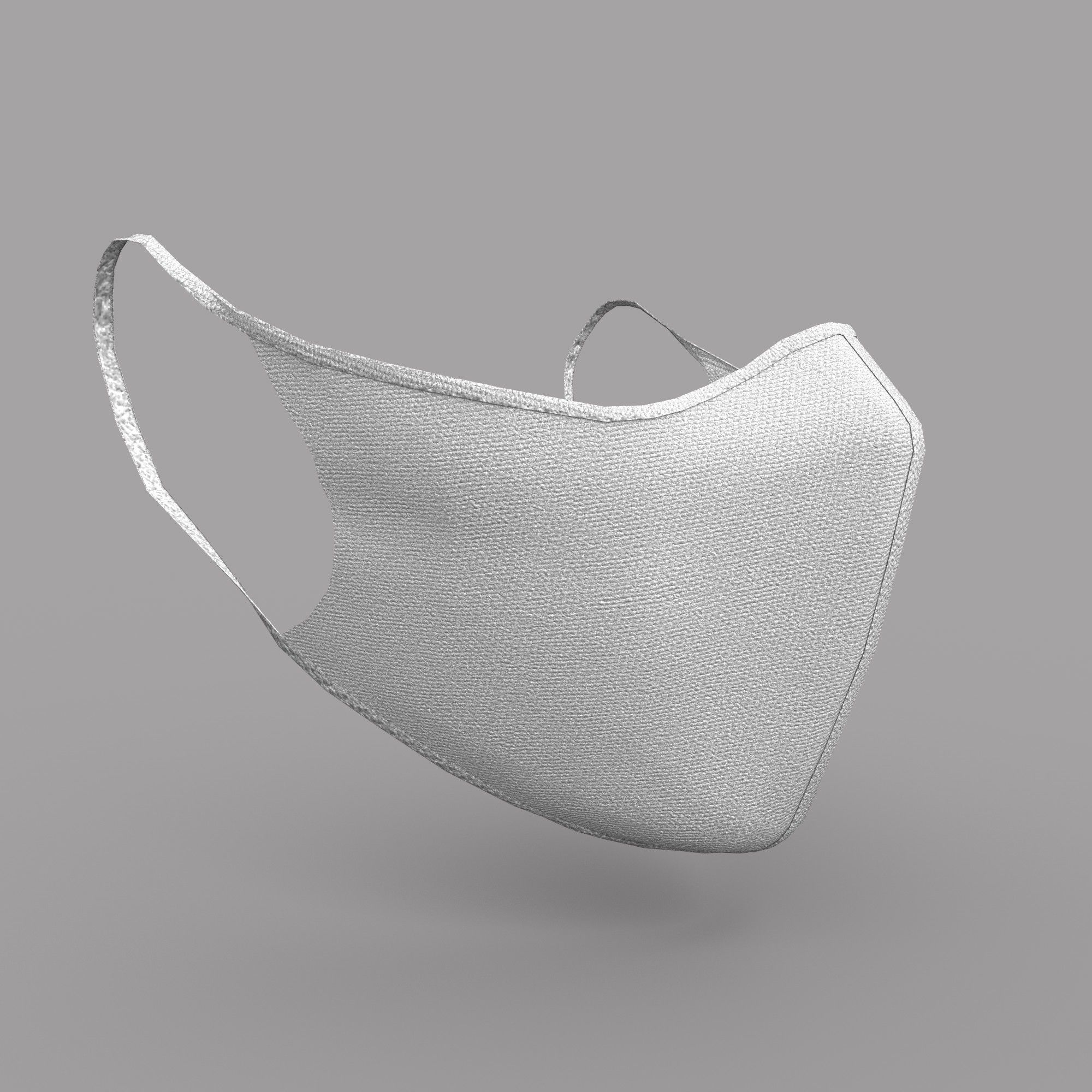 Protective face mask game model kit Low-poly 3D model_30