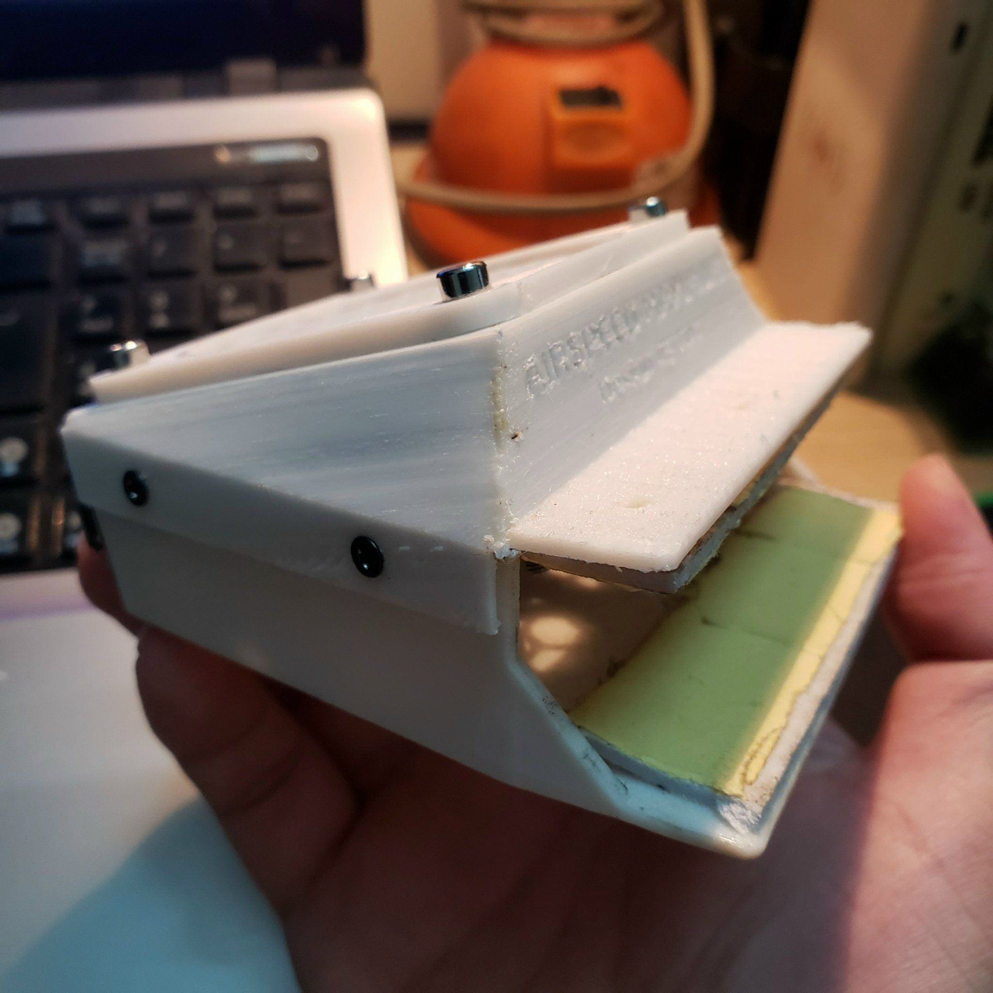 Laptop Side mounted cooling fan 3D print model_3