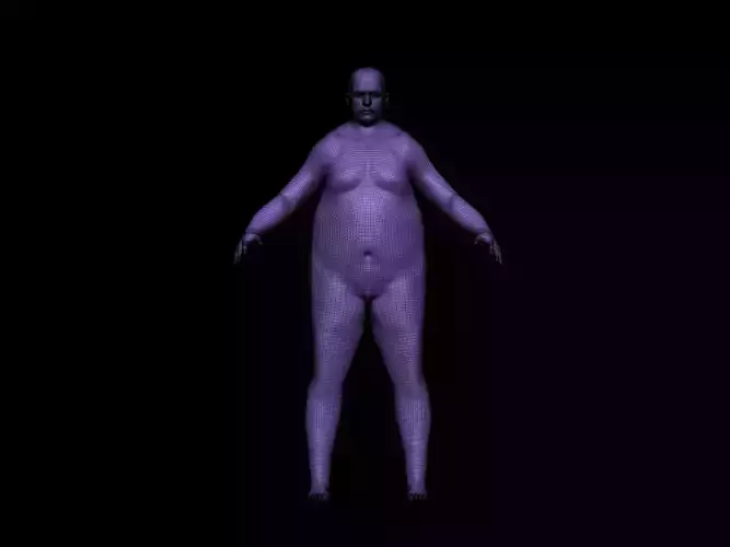 Mesh base fat caucasian man