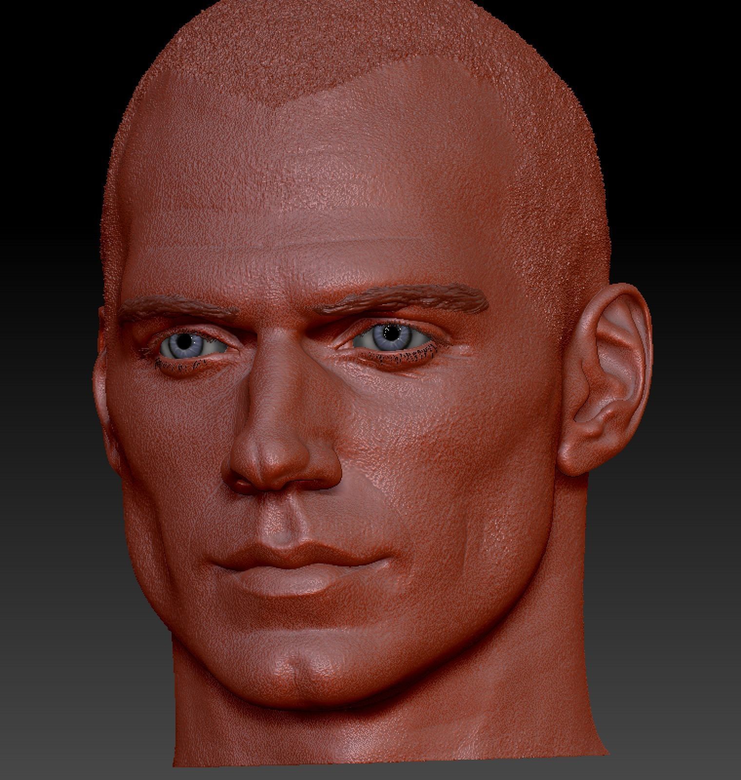Henry Cavill head 3D print model_9