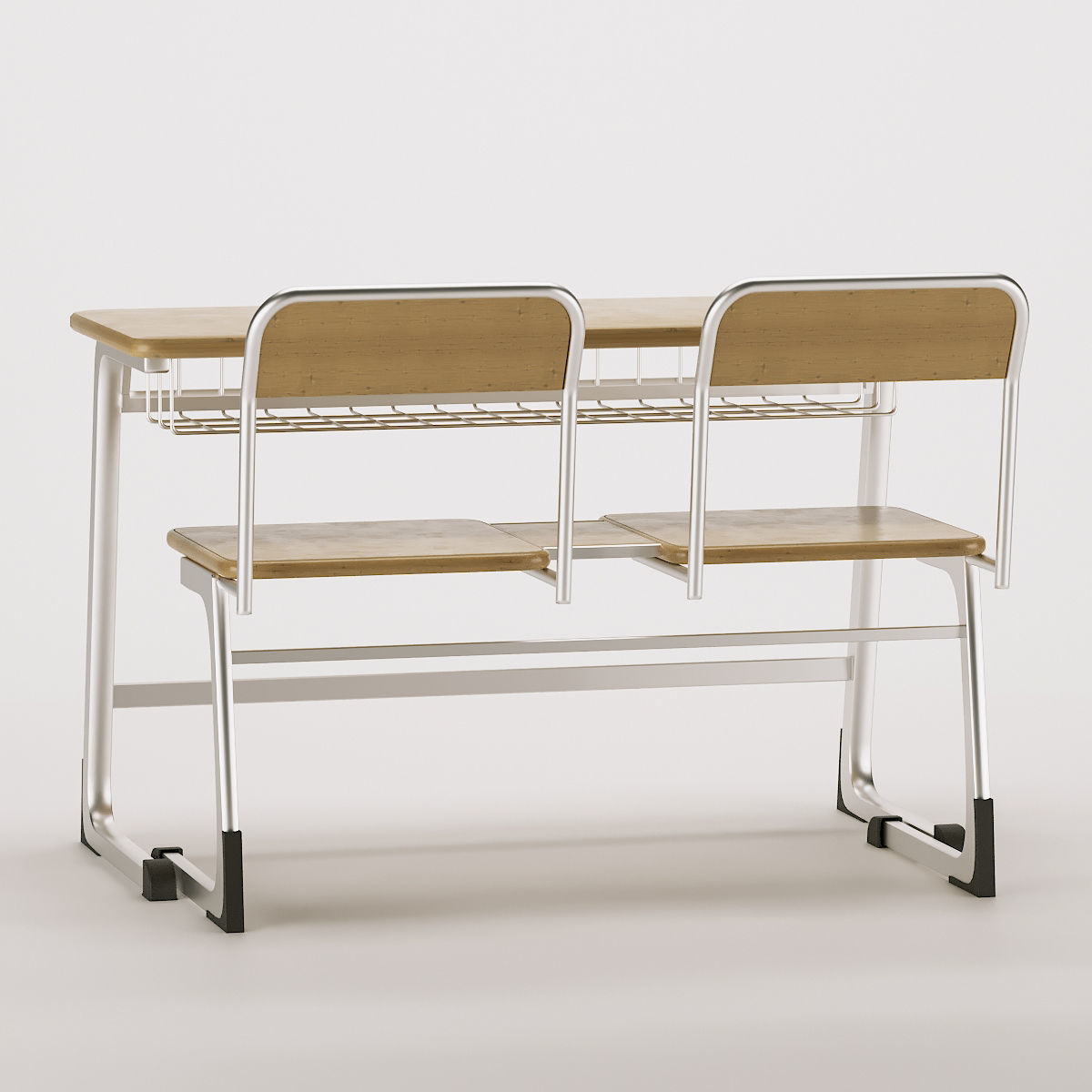 School Desk and Chair 3D model 3D model_5