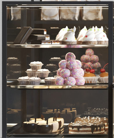 Modern cafe 2 3D model_2