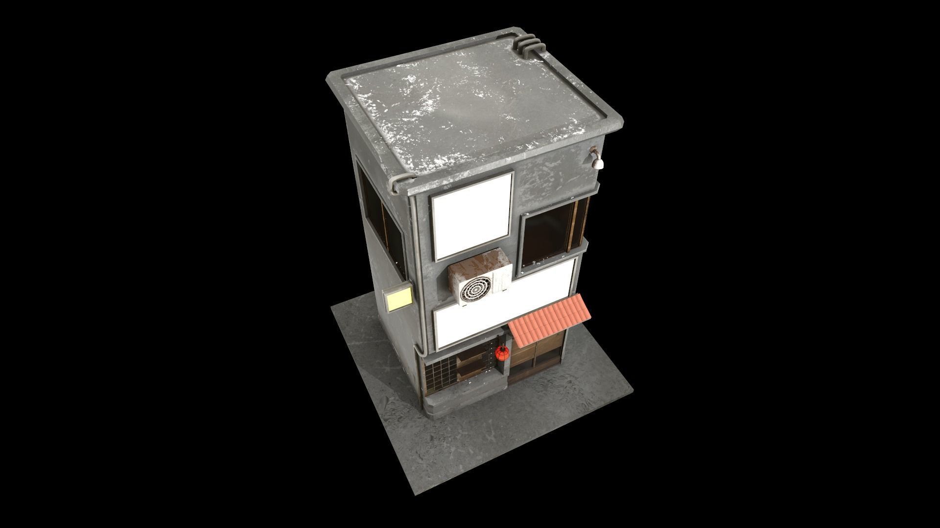 Japanese House Low-poly 3D model_3