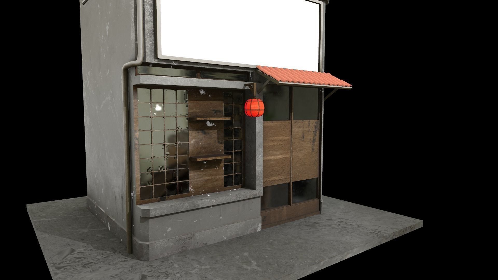 Japanese House Low-poly 3D model_5