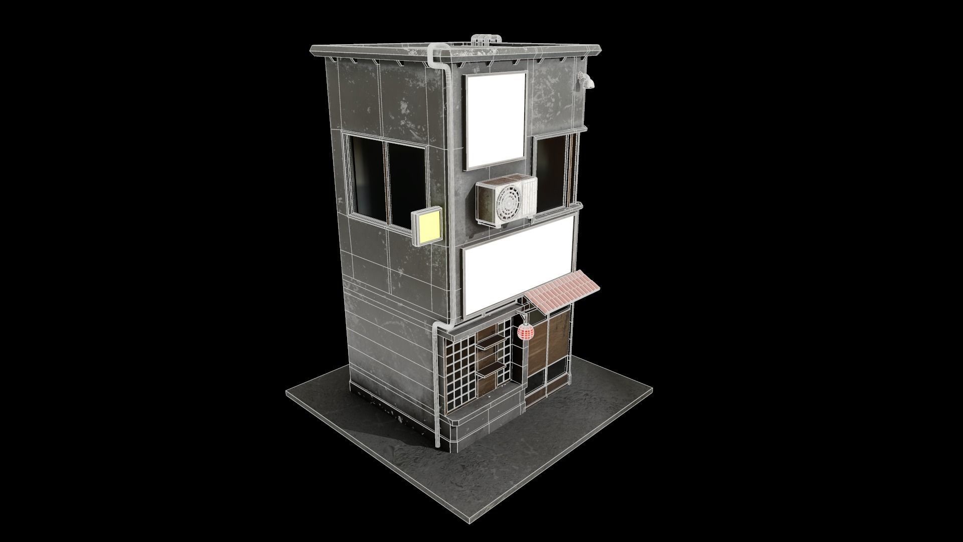 Japanese House Low-poly 3D model_13