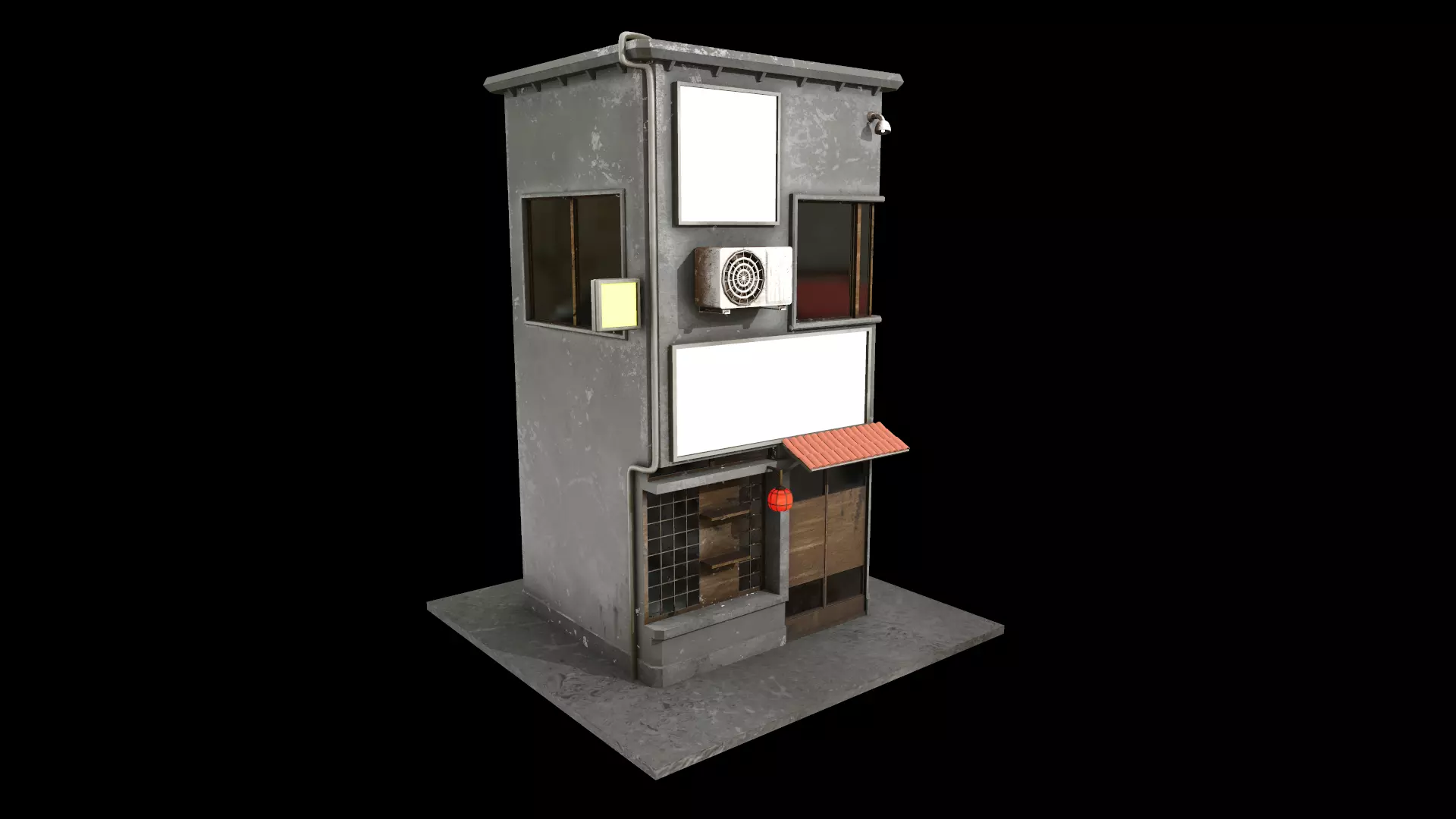Japanese House Low-poly 3D model_0