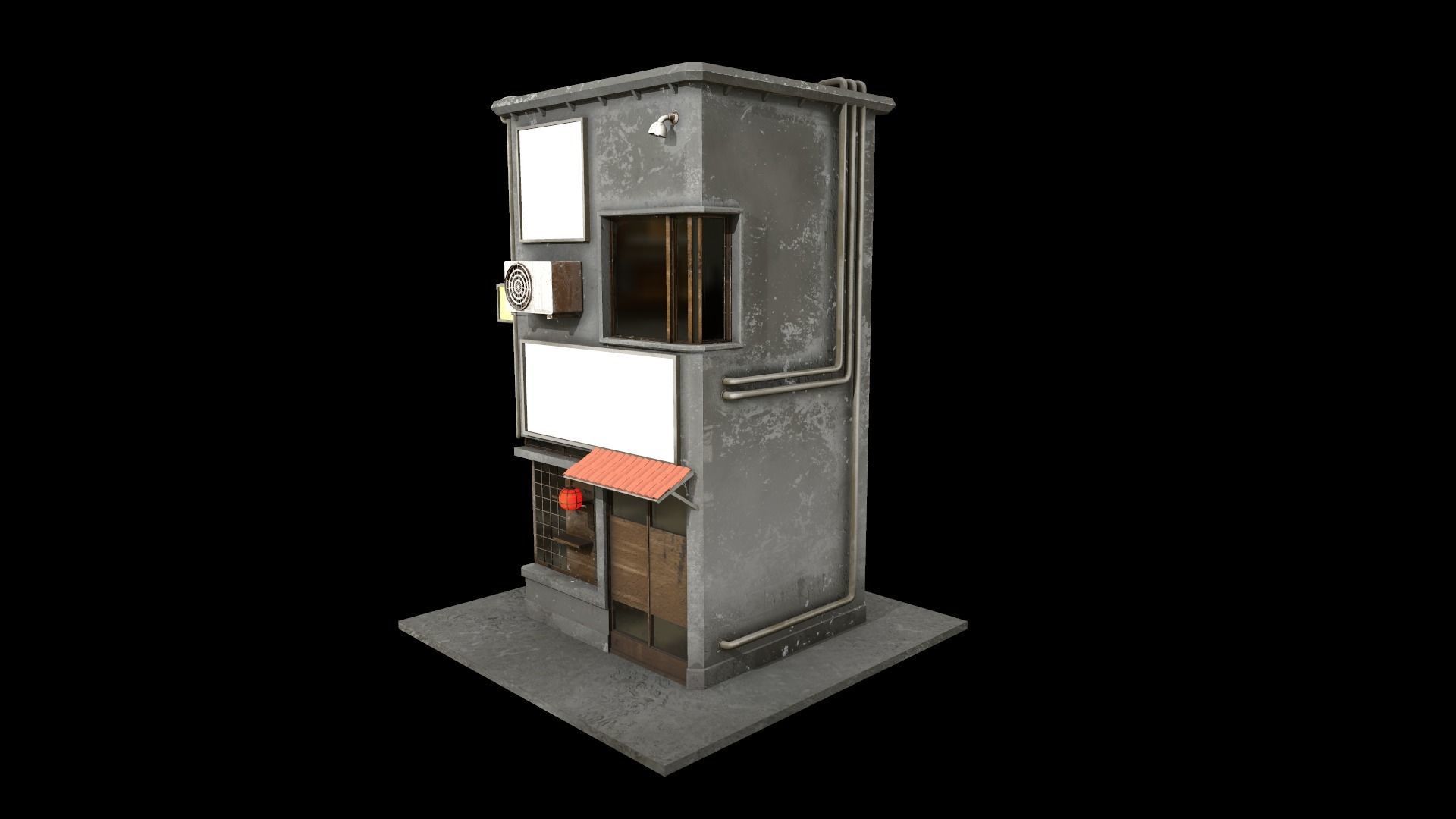 Japanese House Low-poly 3D model_1