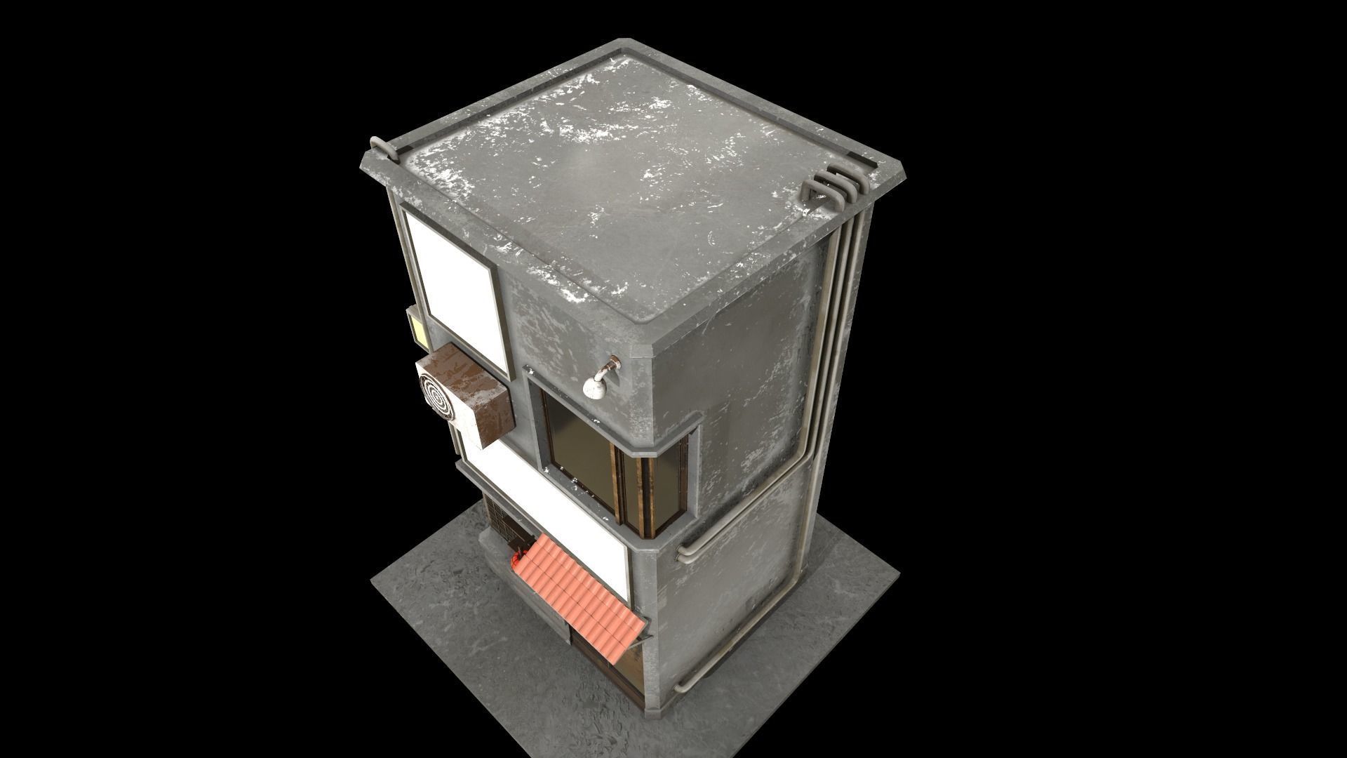 Japanese House Low-poly 3D model_7