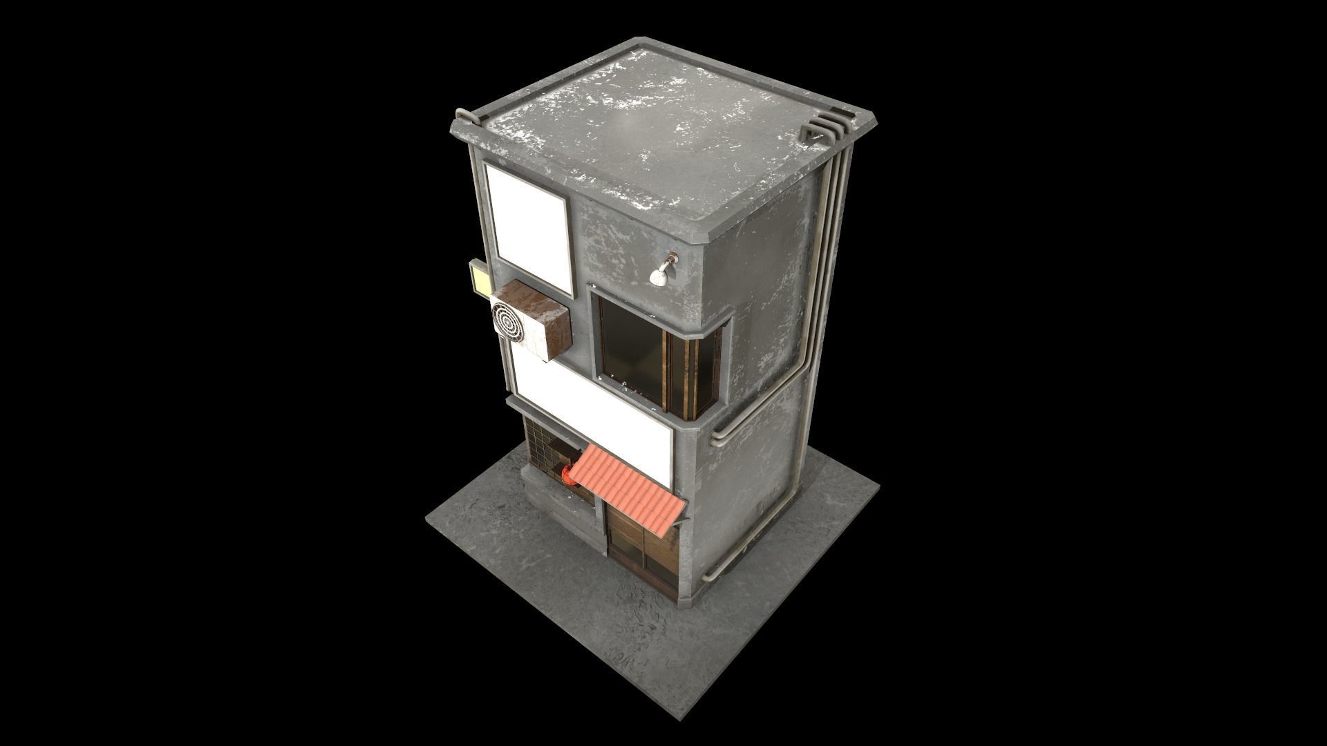 Japanese House Low-poly 3D model_4