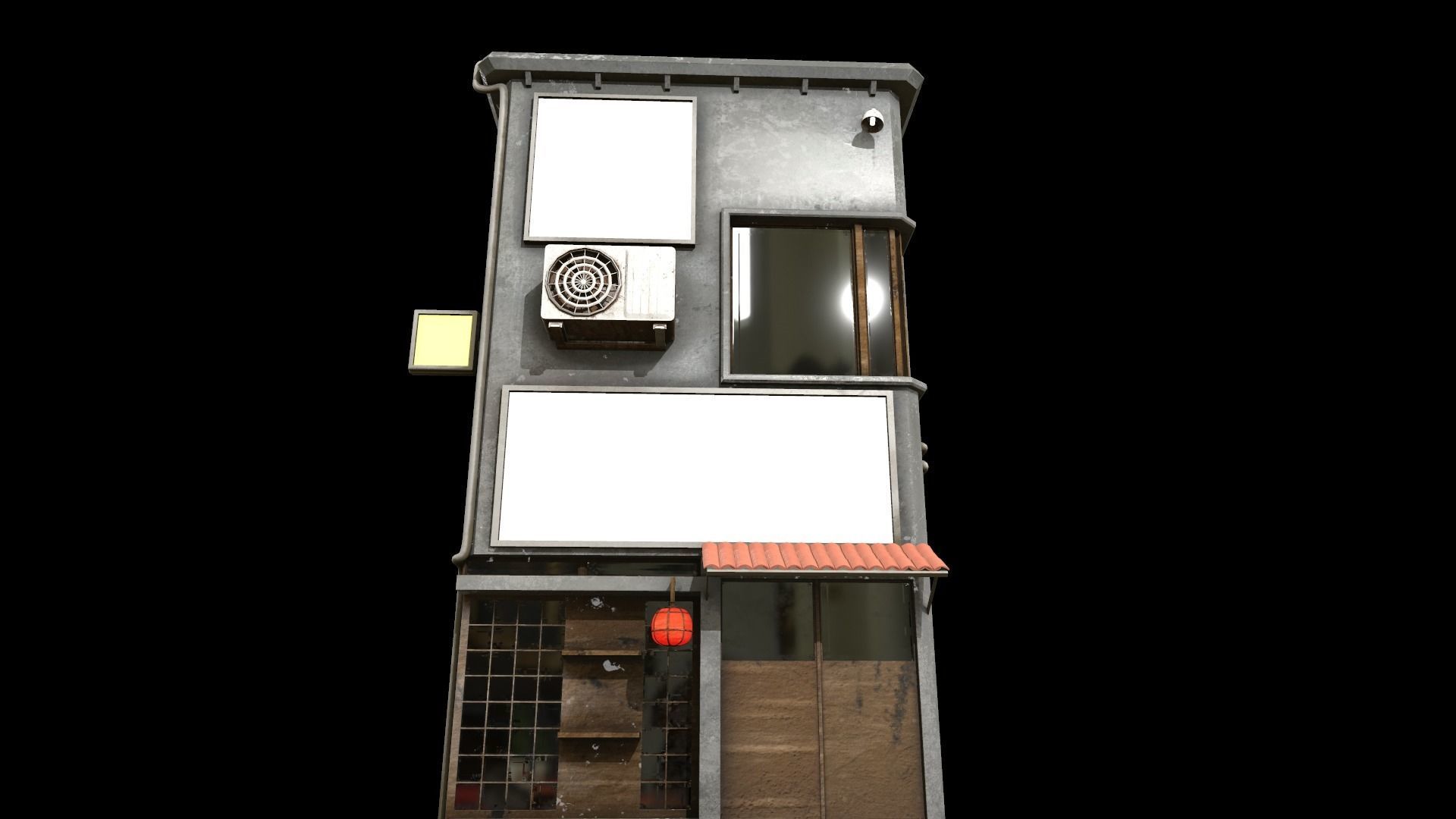 Japanese House Low-poly 3D model_10