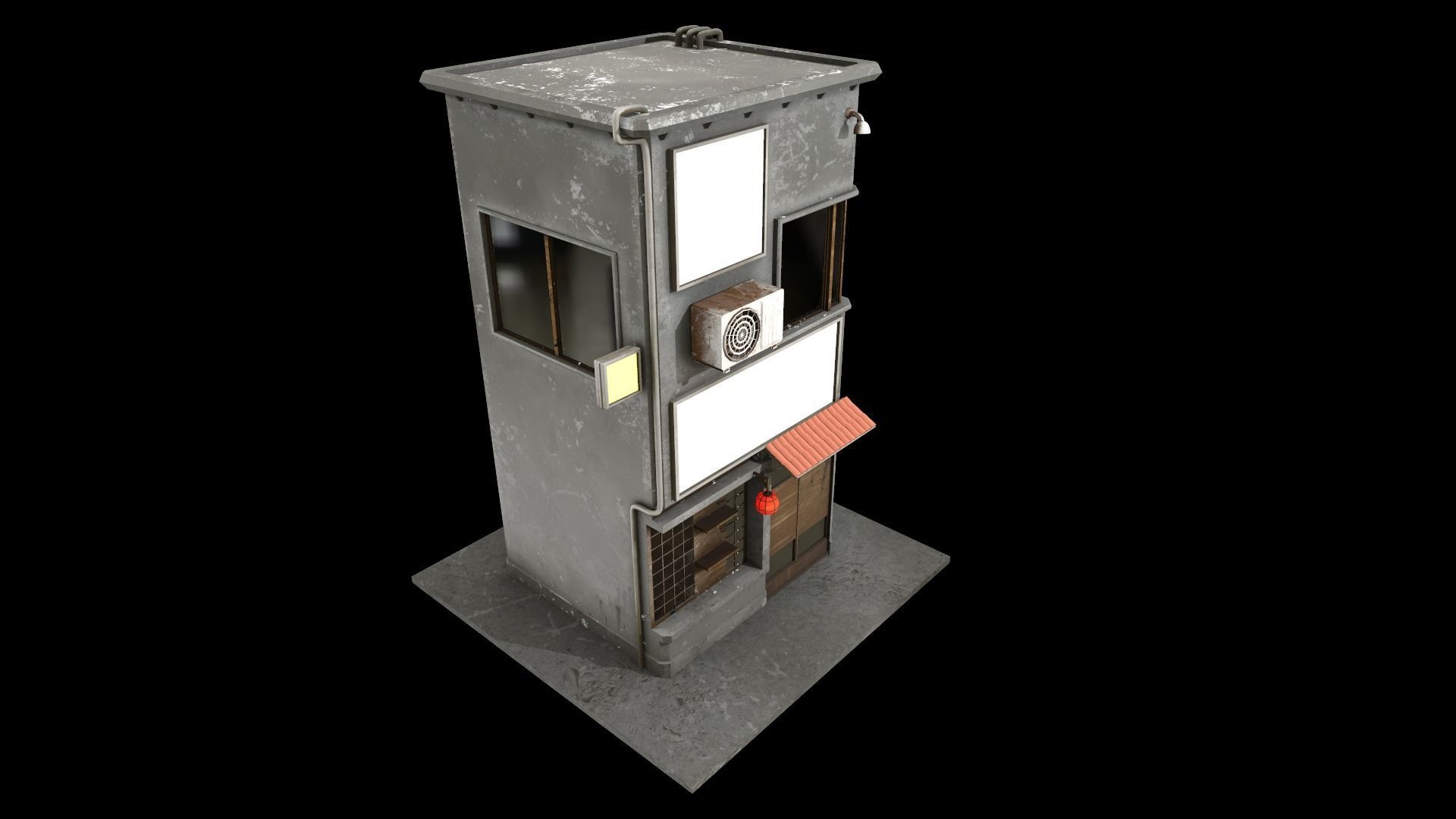 Japanese House Low-poly 3D model_9