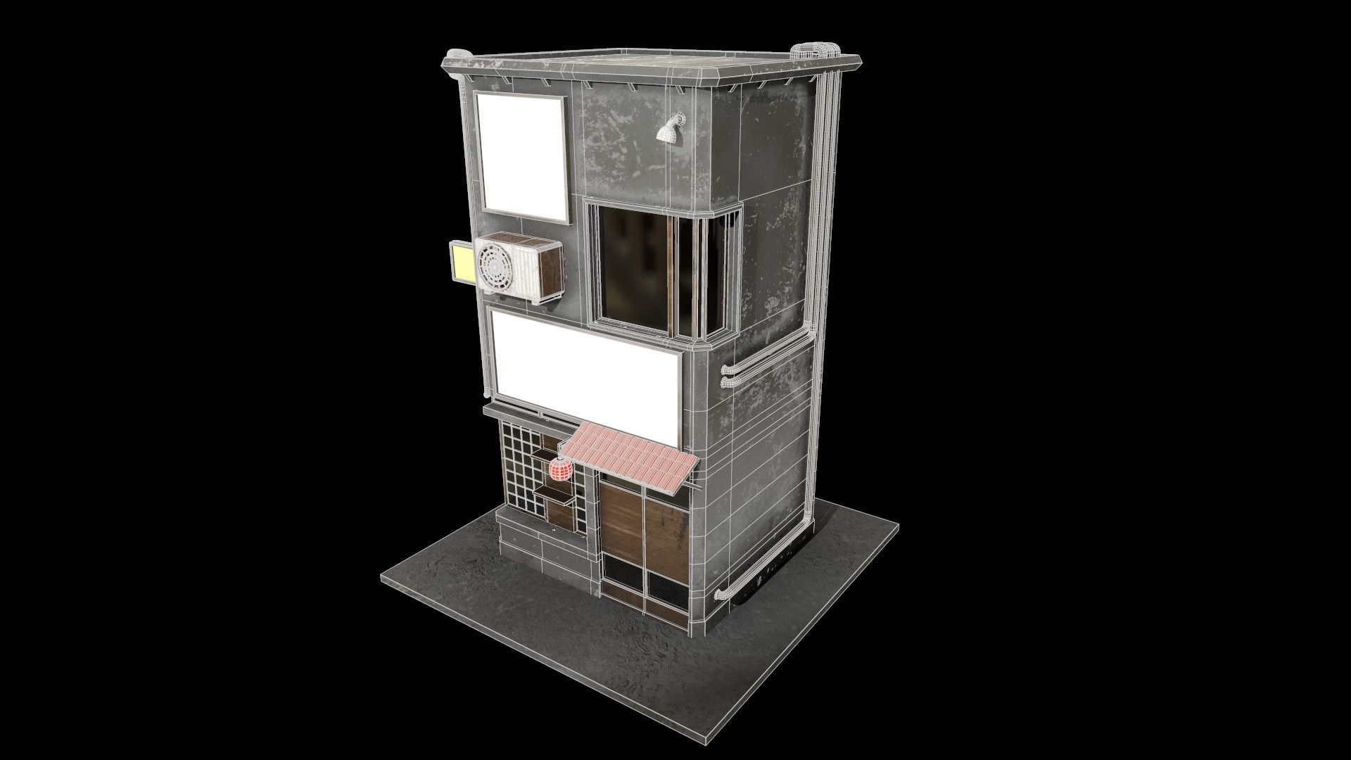 Japanese House Low-poly 3D model_14