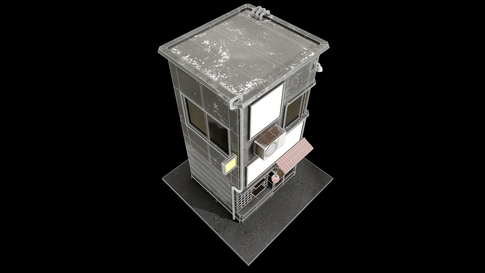 Japanese House Low-poly 3D model_15