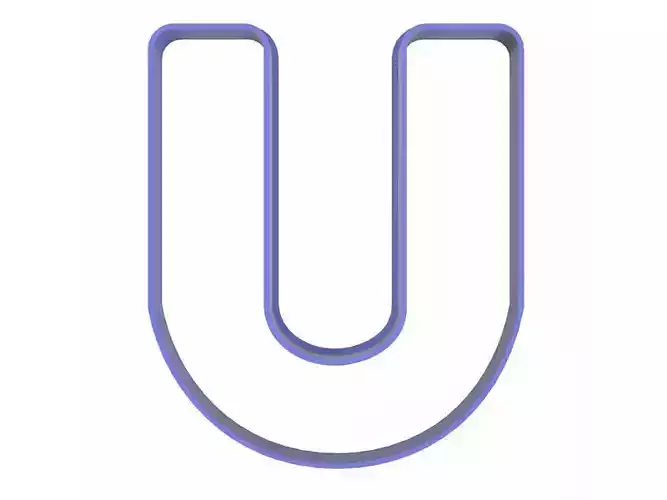 0221 Alphabet 01 U cookie cutter 