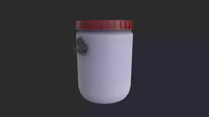 Bioplastic Drum 02 Low-poly 3D model