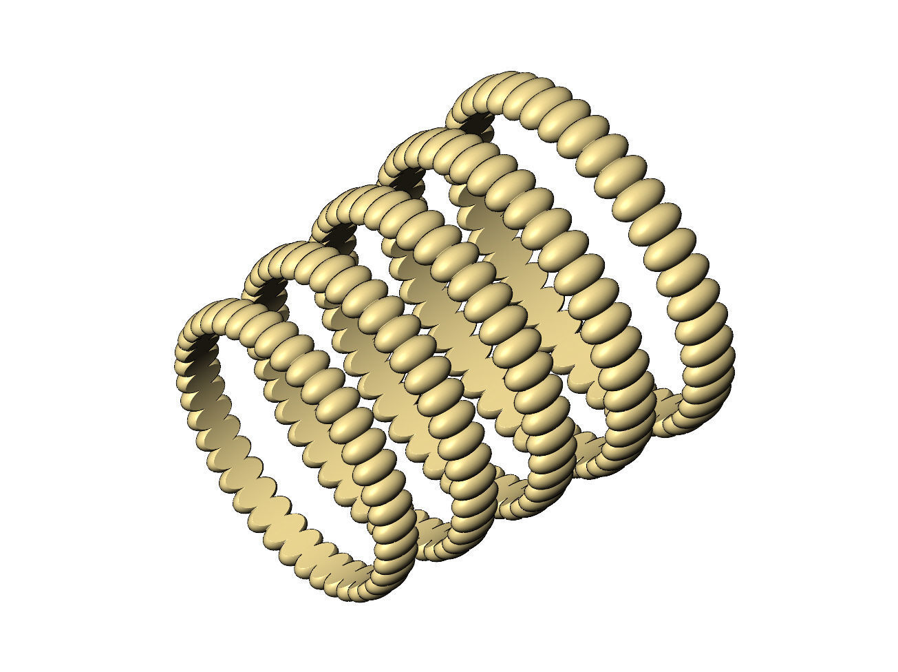 Grain beads motif band size 5to9 3D print model_4