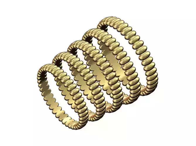 Grain beads motif band size 5to9 3D print model