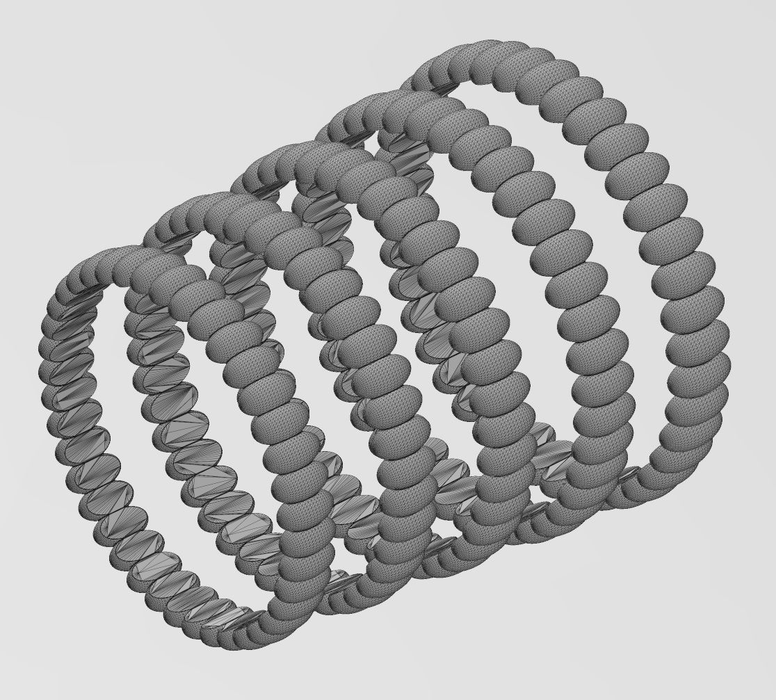 Grain beads motif band size 5to9 3D print model_11