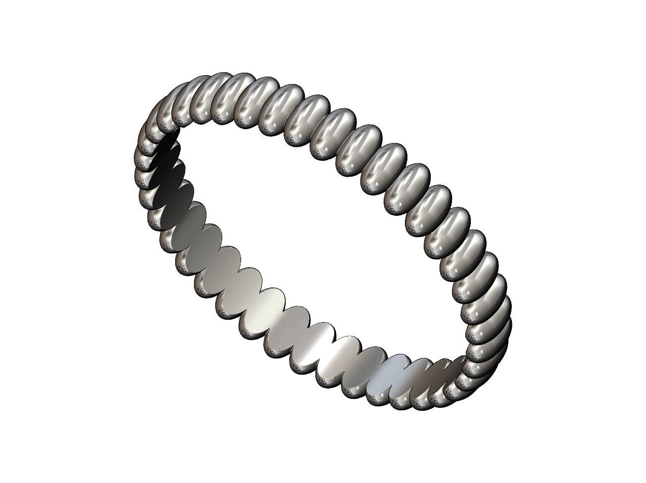 Grain beads motif band size 5to9 3D print model_7