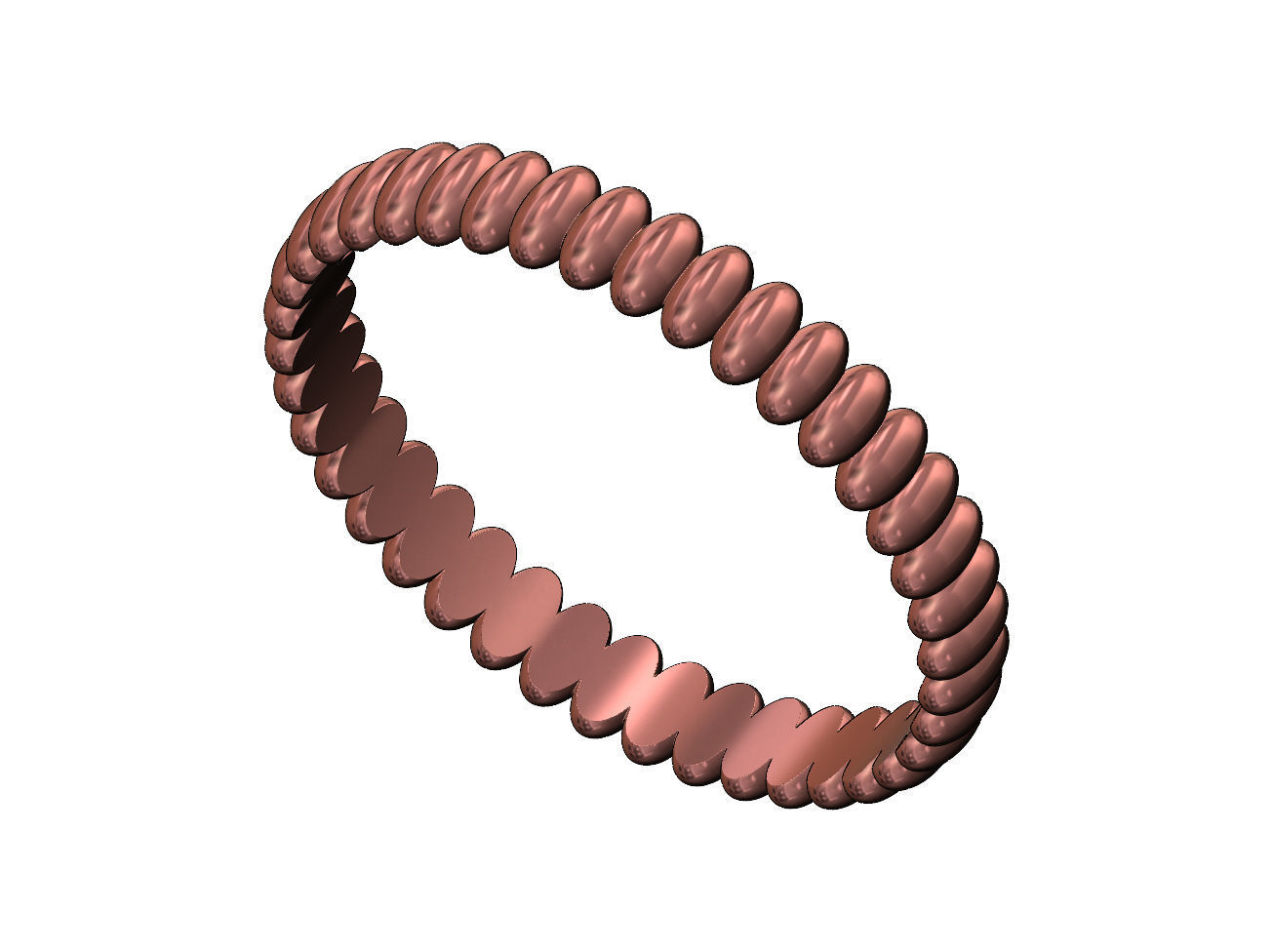 Grain beads motif band size 5to9 3D print model_8