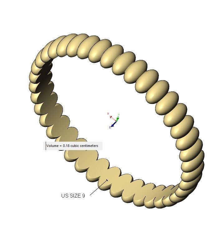 Grain beads motif band size 5to9 3D print model_10