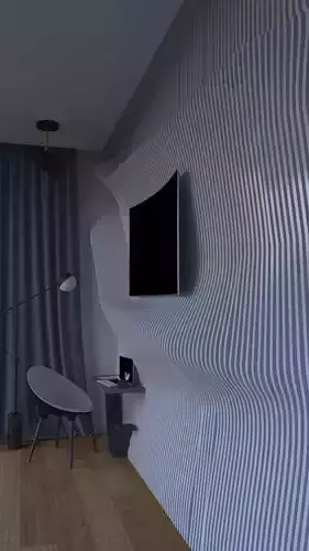Parametric Tv Unit Low-poly 3D model
