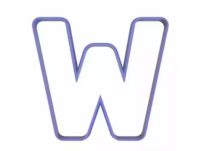 0223 Alphabet 01 W cookie cutter 