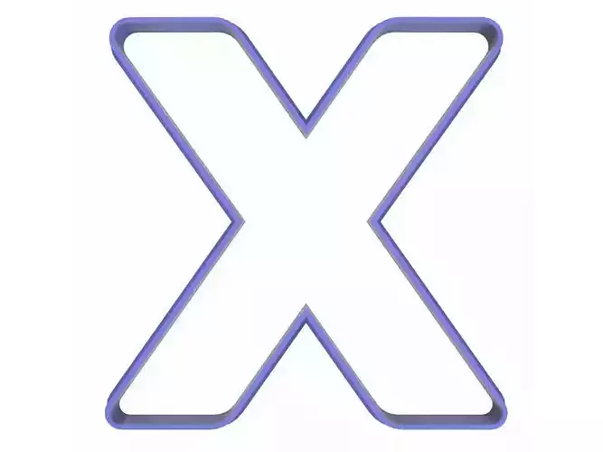 0224 Alphabet 01 X cookie cutter 